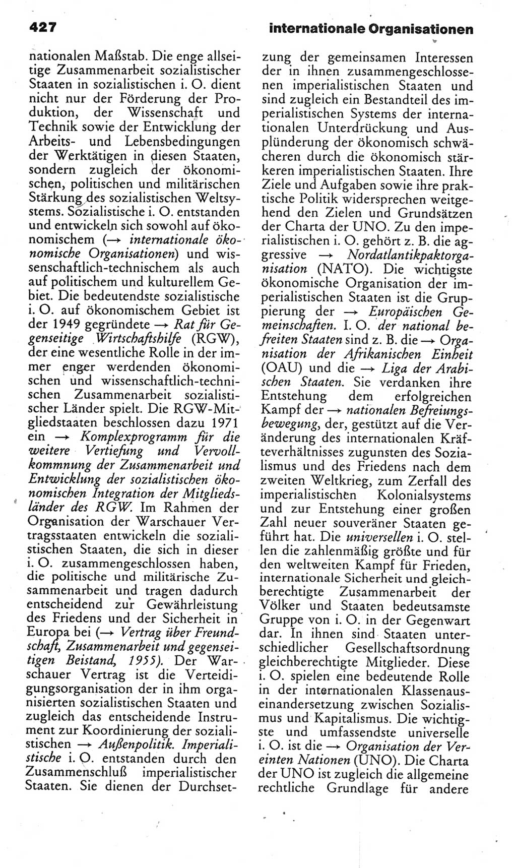 Kleines politisches Wörterbuch [Deutsche Demokratische Republik (DDR)] 1985, Seite 427 (Kl. pol. Wb. DDR 1985, S. 427)