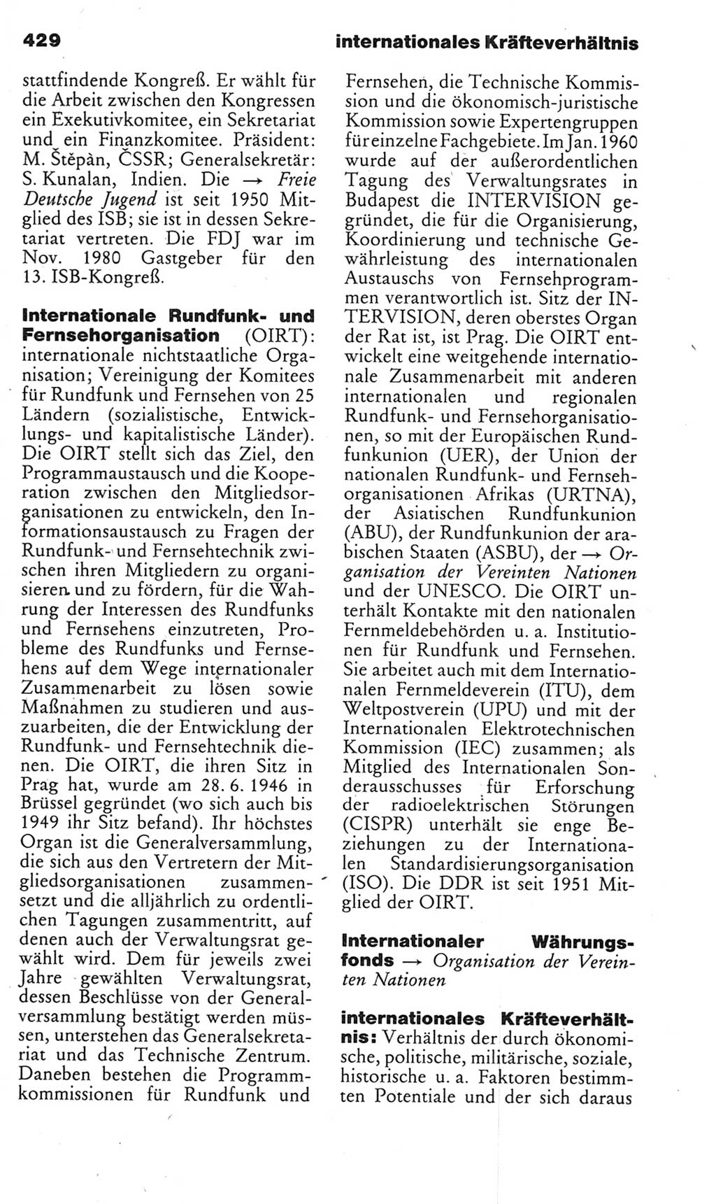 Kleines politisches Wörterbuch [Deutsche Demokratische Republik (DDR)] 1985, Seite 429 (Kl. pol. Wb. DDR 1985, S. 429)