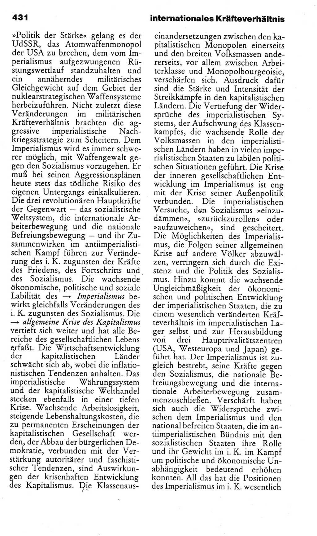 Kleines politisches Wörterbuch [Deutsche Demokratische Republik (DDR)] 1985, Seite 431 (Kl. pol. Wb. DDR 1985, S. 431)