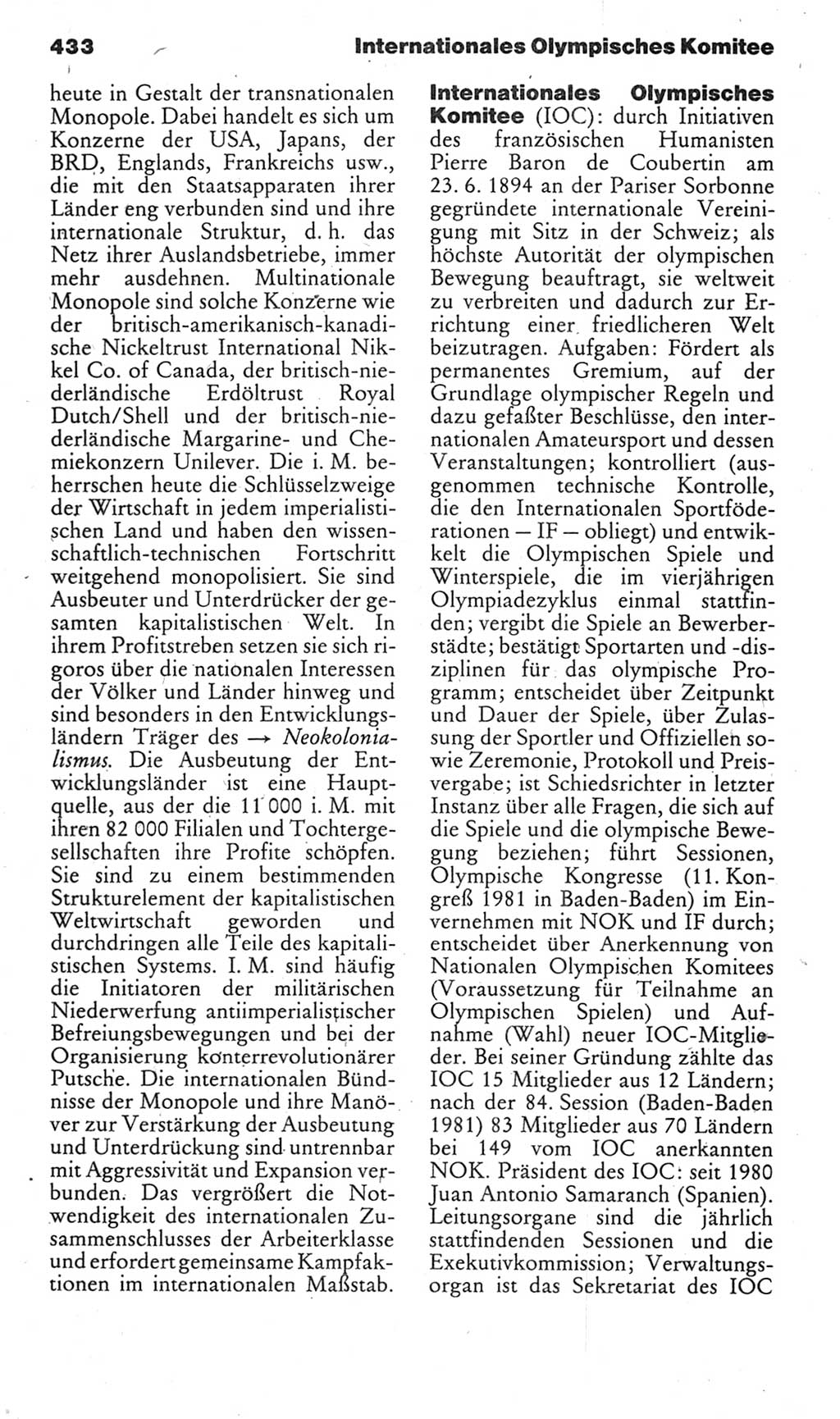 Kleines politisches Wörterbuch [Deutsche Demokratische Republik (DDR)] 1985, Seite 433 (Kl. pol. Wb. DDR 1985, S. 433)