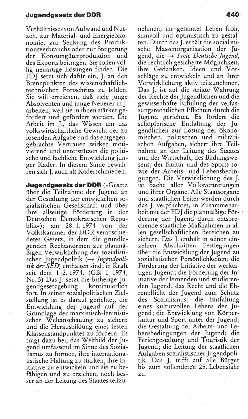 Kleines politisches Wörterbuch [Deutsche Demokratische Republik (DDR)] 1985, Seite 440 (Kl. pol. Wb. DDR 1985, S. 440)