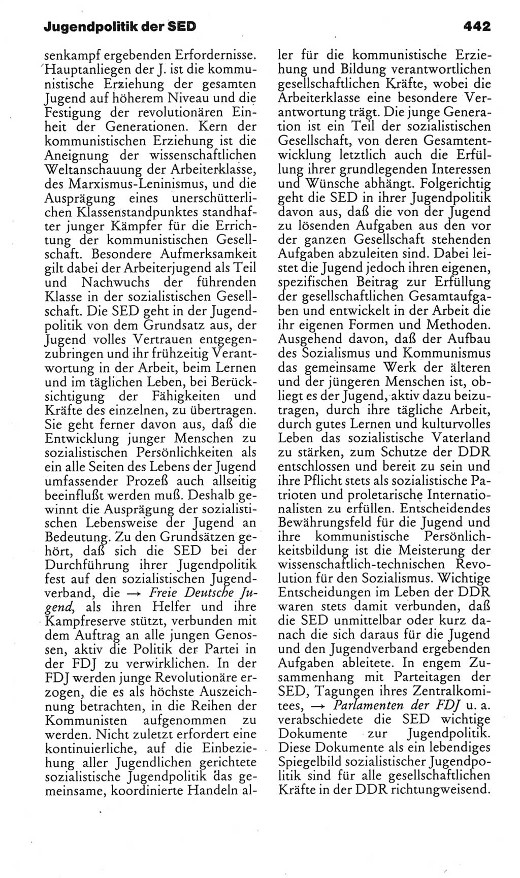 Kleines politisches Wörterbuch [Deutsche Demokratische Republik (DDR)] 1985, Seite 442 (Kl. pol. Wb. DDR 1985, S. 442)