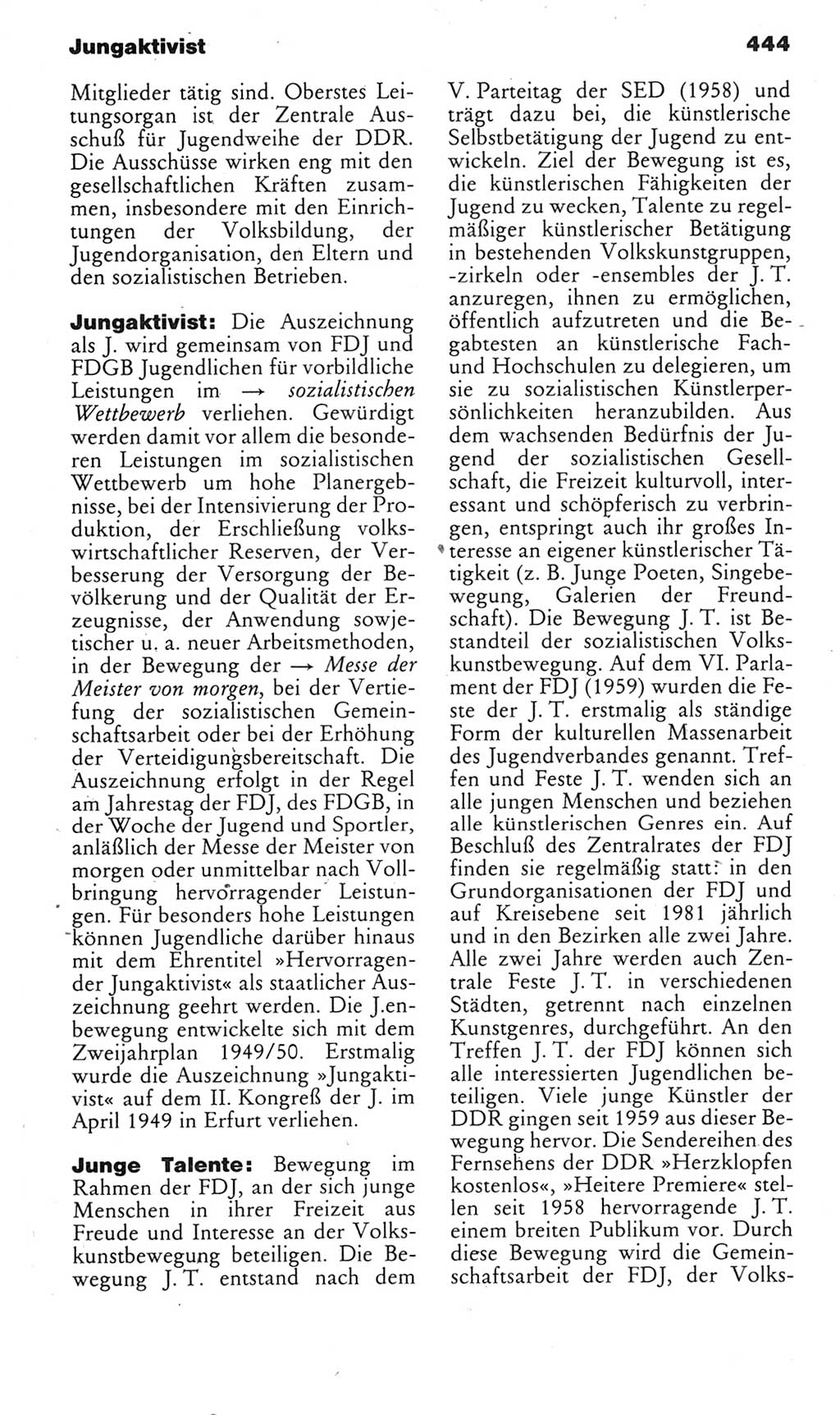 Kleines politisches Wörterbuch [Deutsche Demokratische Republik (DDR)] 1985, Seite 444 (Kl. pol. Wb. DDR 1985, S. 444)