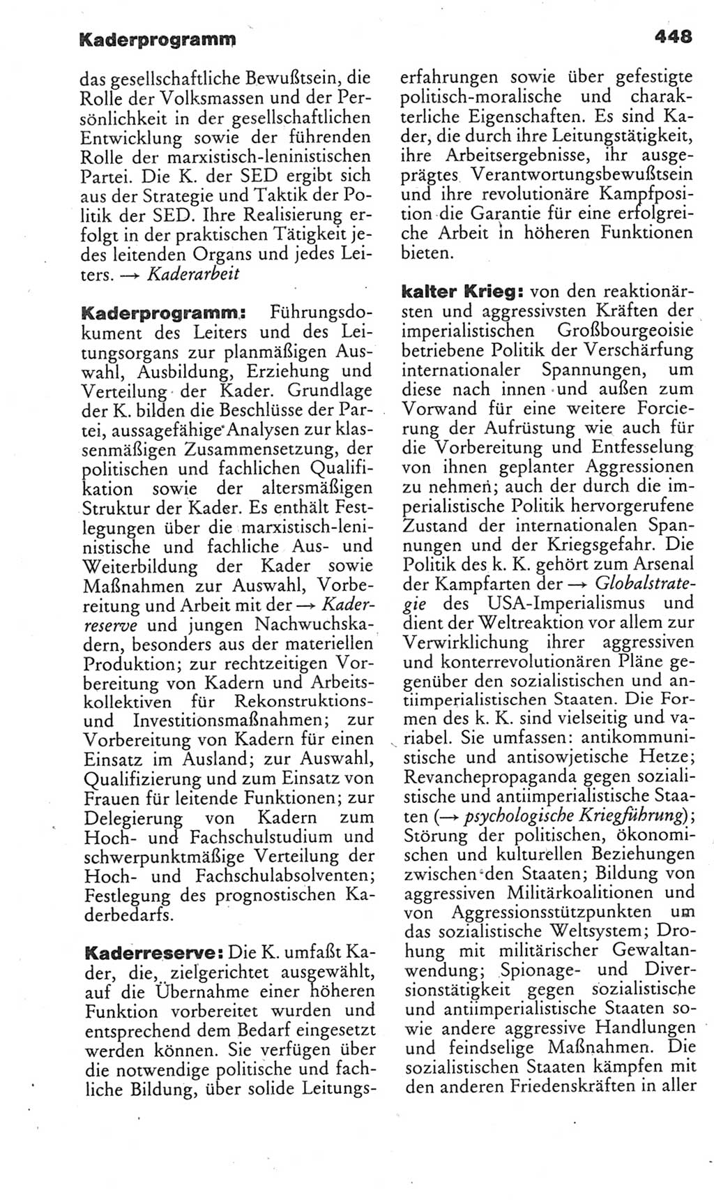 Kleines politisches Wörterbuch [Deutsche Demokratische Republik (DDR)] 1985, Seite 448 (Kl. pol. Wb. DDR 1985, S. 448)