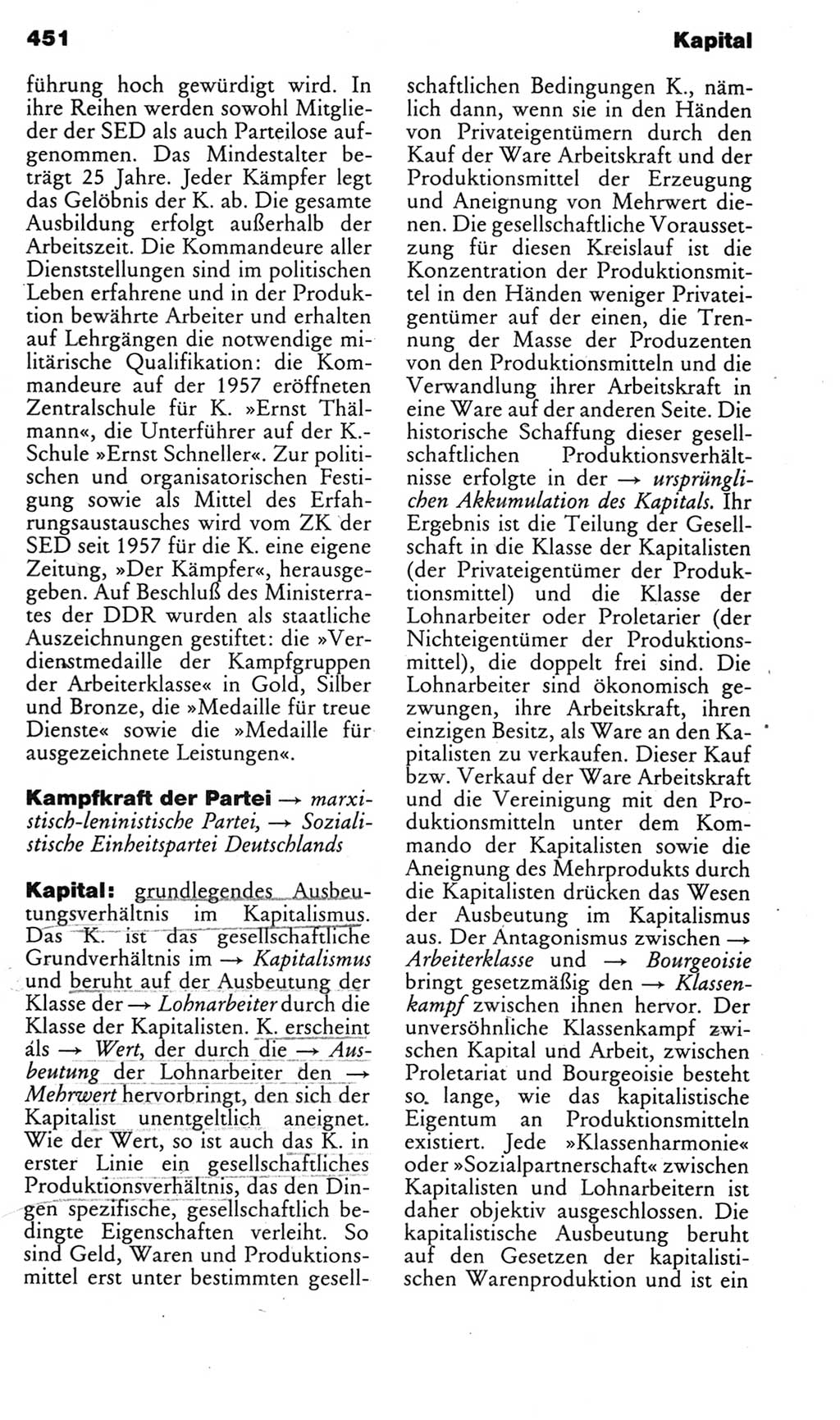 Kleines politisches Wörterbuch [Deutsche Demokratische Republik (DDR)] 1985, Seite 451 (Kl. pol. Wb. DDR 1985, S. 451)