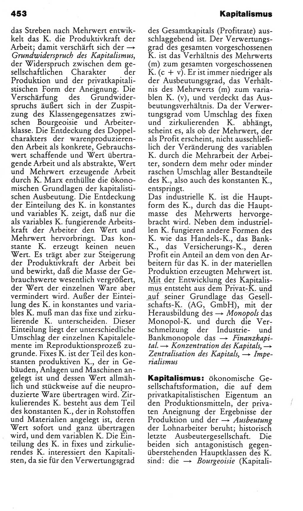 Kleines politisches Wörterbuch [Deutsche Demokratische Republik (DDR)] 1985, Seite 453 (Kl. pol. Wb. DDR 1985, S. 453)