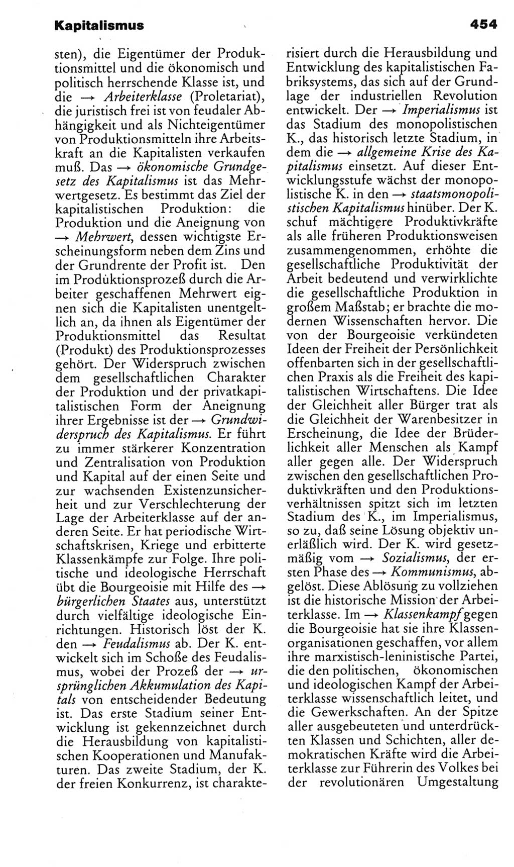 Kleines politisches Wörterbuch [Deutsche Demokratische Republik (DDR)] 1985, Seite 454 (Kl. pol. Wb. DDR 1985, S. 454)