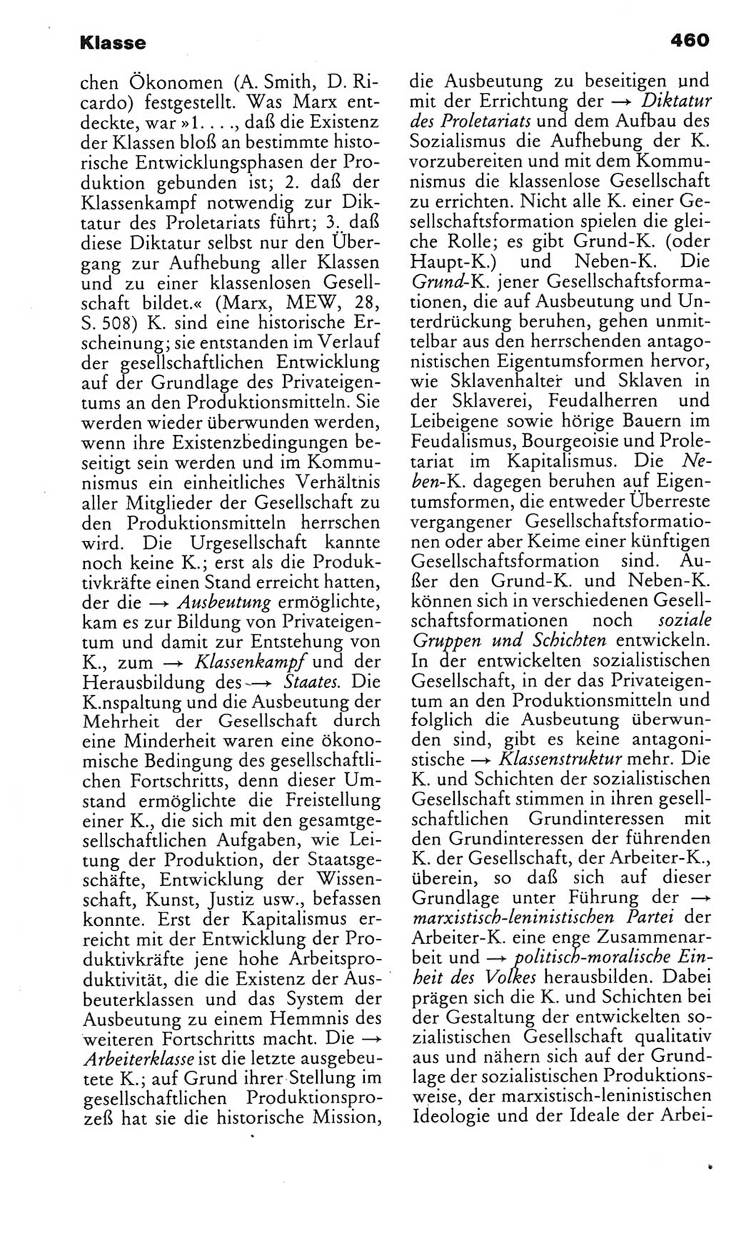 Kleines politisches Wörterbuch [Deutsche Demokratische Republik (DDR)] 1985, Seite 460 (Kl. pol. Wb. DDR 1985, S. 460)