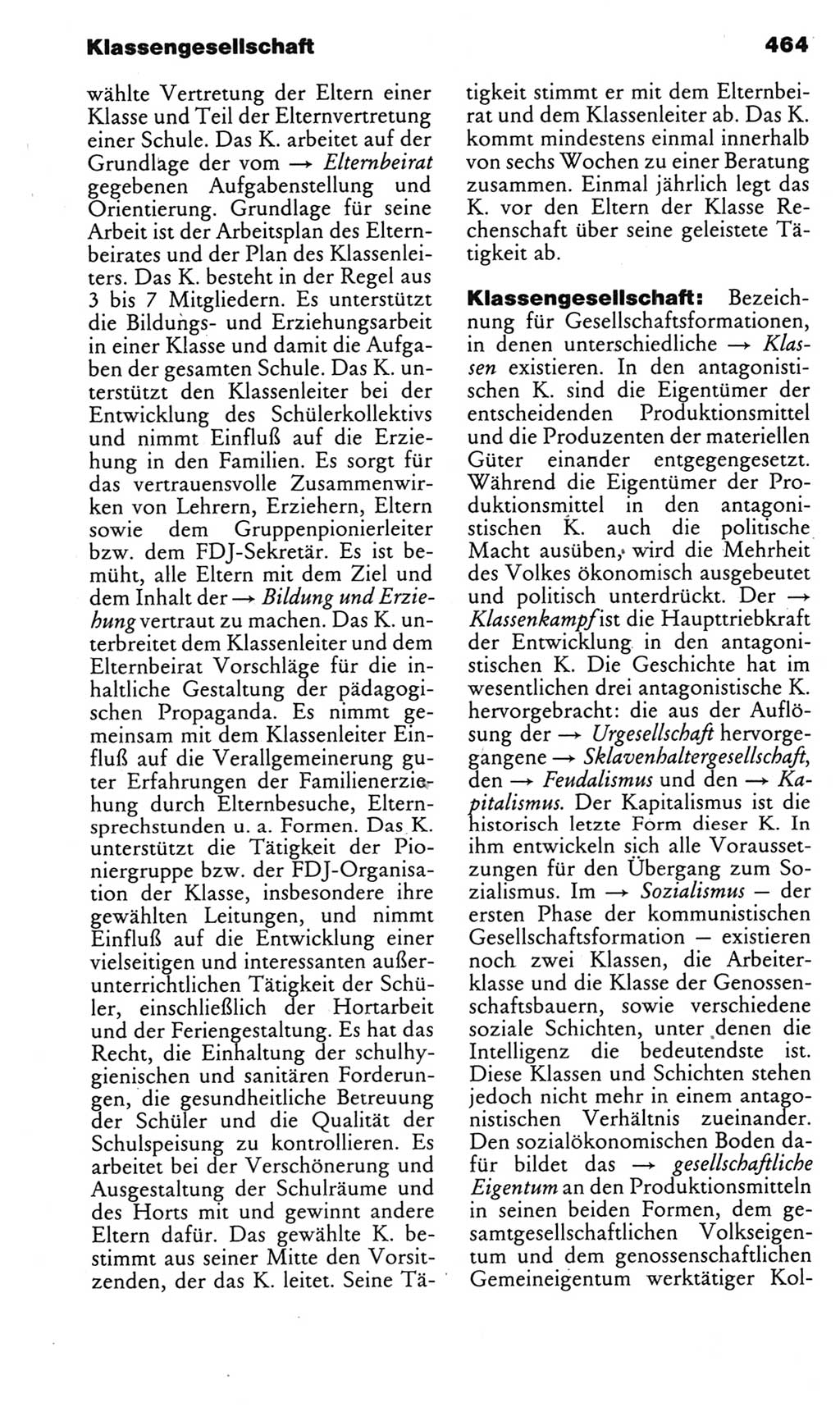 Kleines politisches Wörterbuch [Deutsche Demokratische Republik (DDR)] 1985, Seite 464 (Kl. pol. Wb. DDR 1985, S. 464)