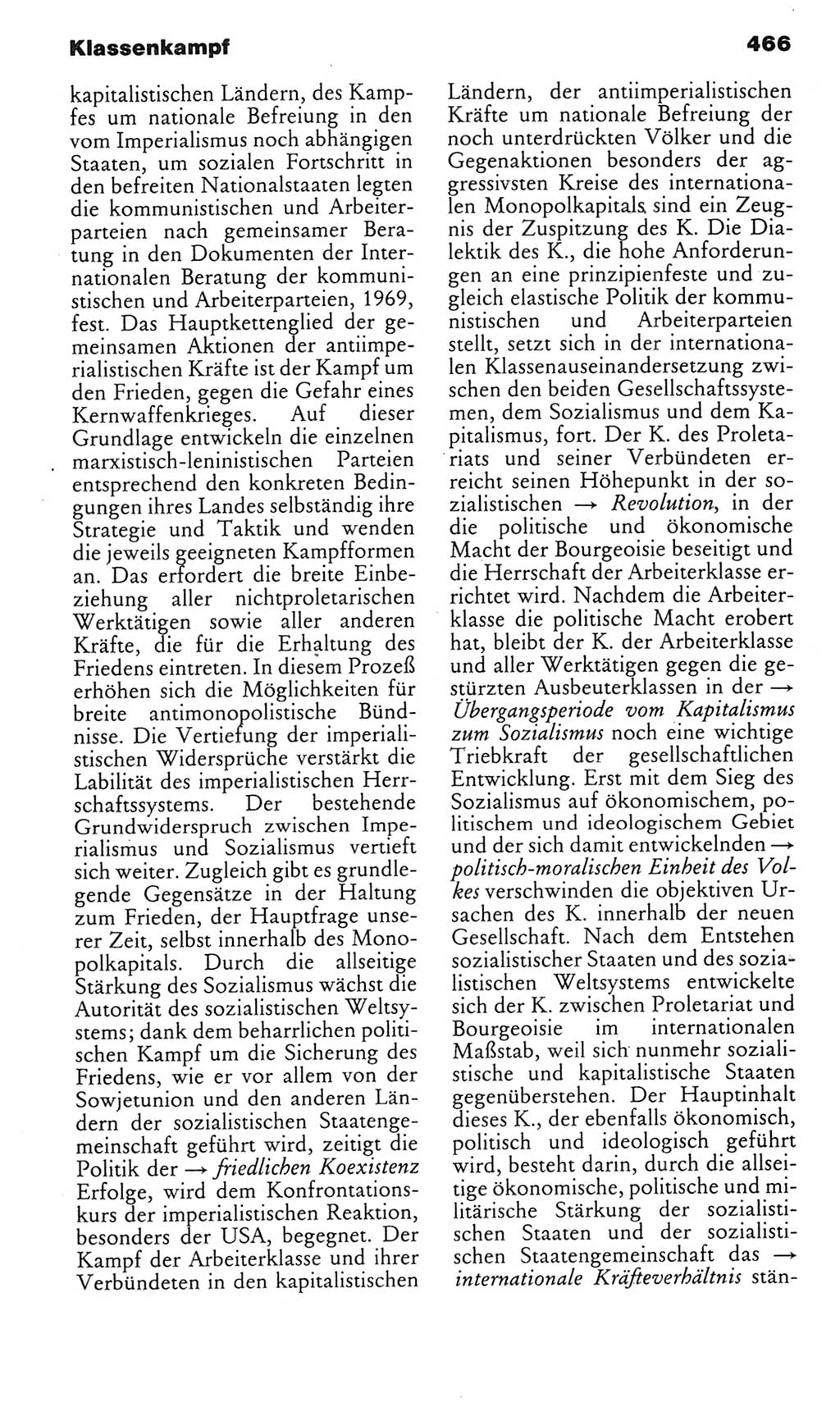 Kleines politisches Wörterbuch [Deutsche Demokratische Republik (DDR)] 1985, Seite 466 (Kl. pol. Wb. DDR 1985, S. 466)