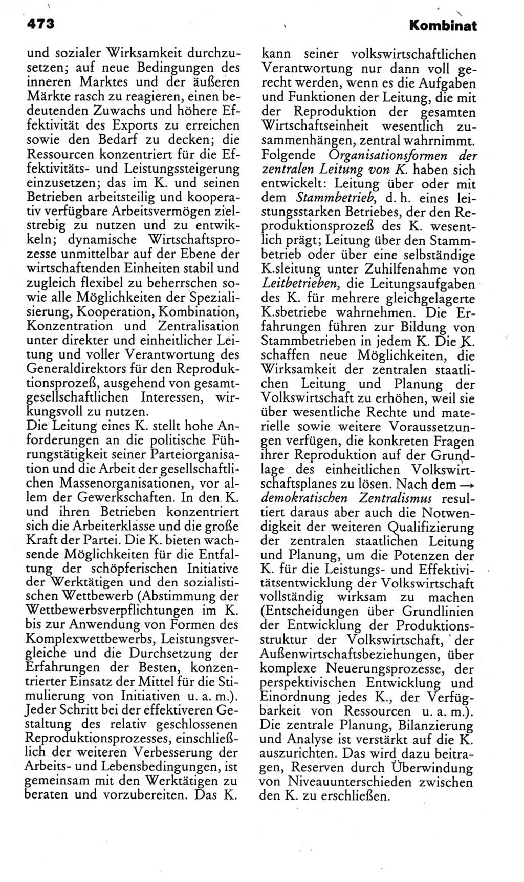 Kleines politisches Wörterbuch [Deutsche Demokratische Republik (DDR)] 1985, Seite 473 (Kl. pol. Wb. DDR 1985, S. 473)