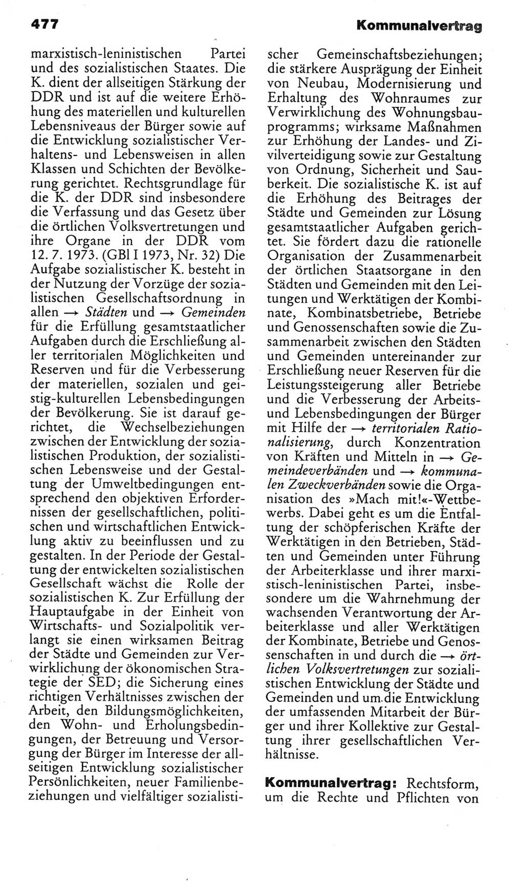 Kleines politisches Wörterbuch [Deutsche Demokratische Republik (DDR)] 1985, Seite 477 (Kl. pol. Wb. DDR 1985, S. 477)