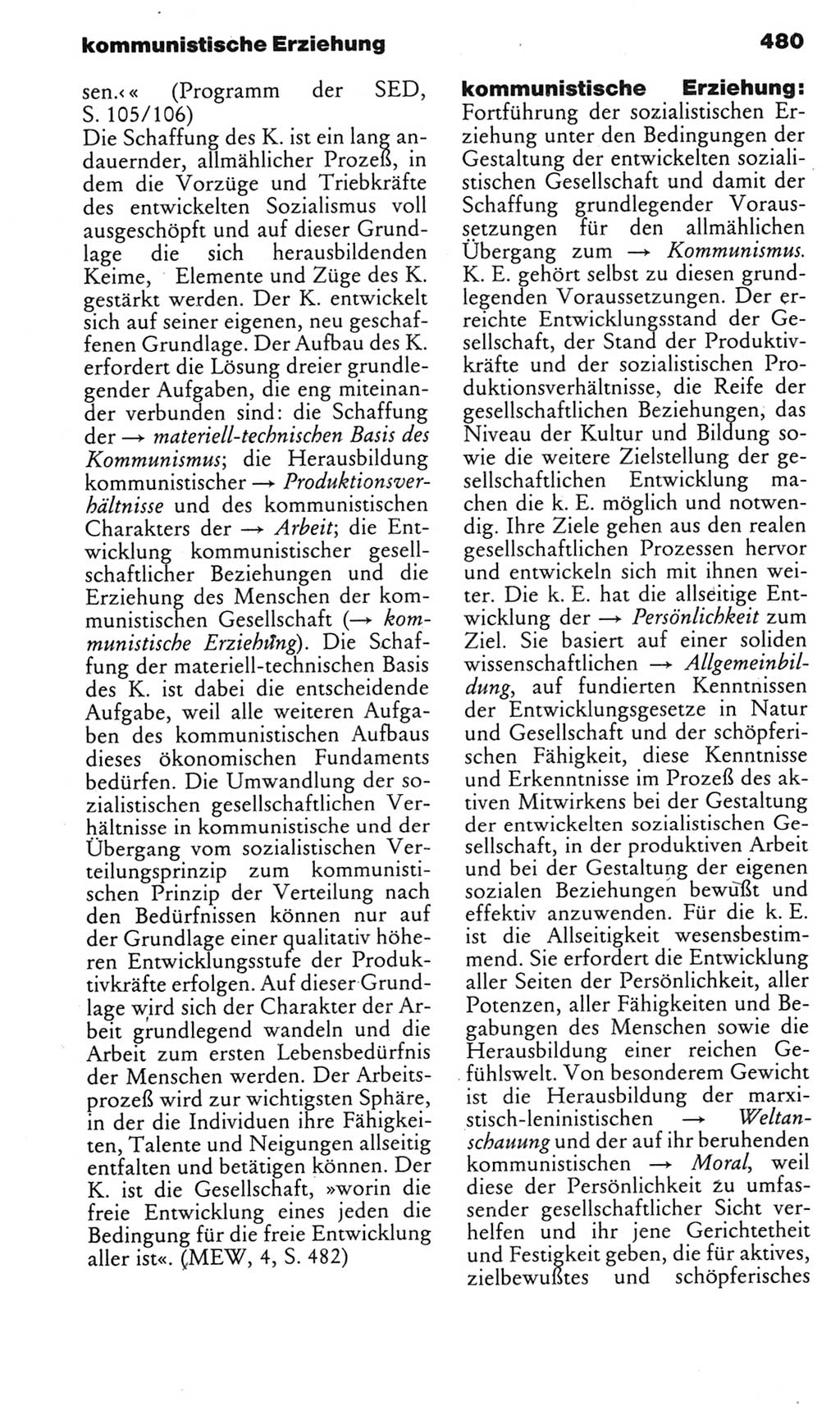 Kleines politisches Wörterbuch [Deutsche Demokratische Republik (DDR)] 1985, Seite 480 (Kl. pol. Wb. DDR 1985, S. 480)