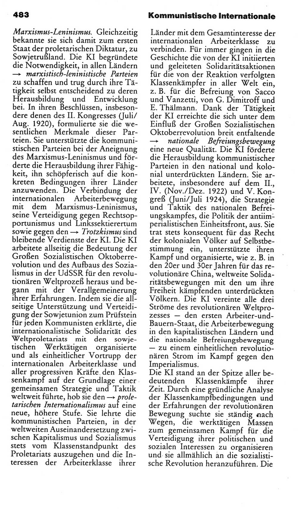 Kleines politisches Wörterbuch [Deutsche Demokratische Republik (DDR)] 1985, Seite 483 (Kl. pol. Wb. DDR 1985, S. 483)