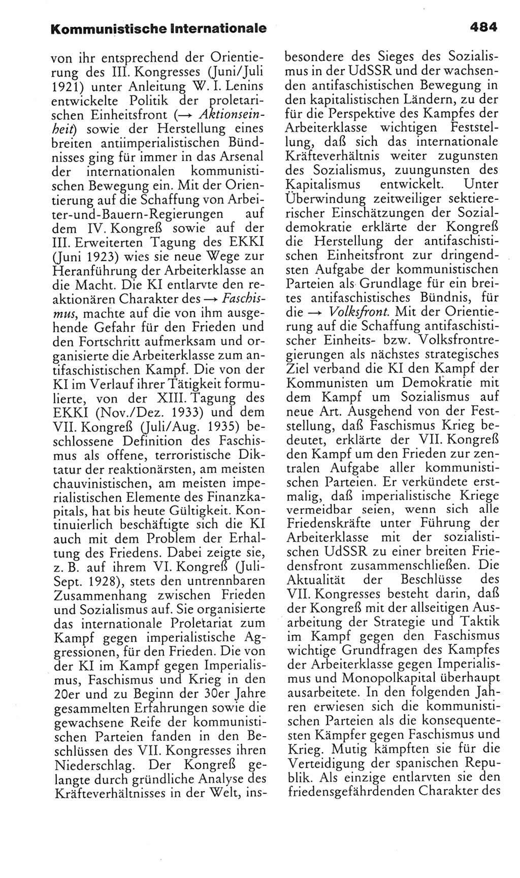 Kleines politisches Wörterbuch [Deutsche Demokratische Republik (DDR)] 1985, Seite 484 (Kl. pol. Wb. DDR 1985, S. 484)
