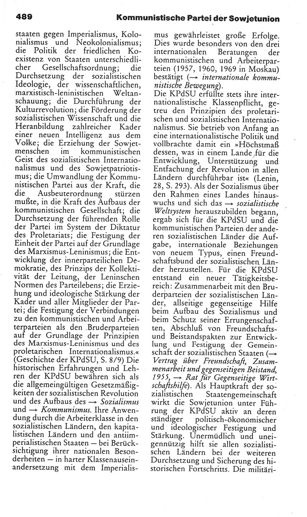 Kleines politisches Wörterbuch [Deutsche Demokratische Republik (DDR)] 1985, Seite 489 (Kl. pol. Wb. DDR 1985, S. 489)