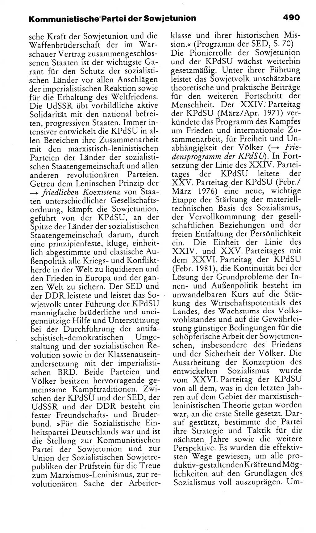 Kleines politisches Wörterbuch [Deutsche Demokratische Republik (DDR)] 1985, Seite 490 (Kl. pol. Wb. DDR 1985, S. 490)