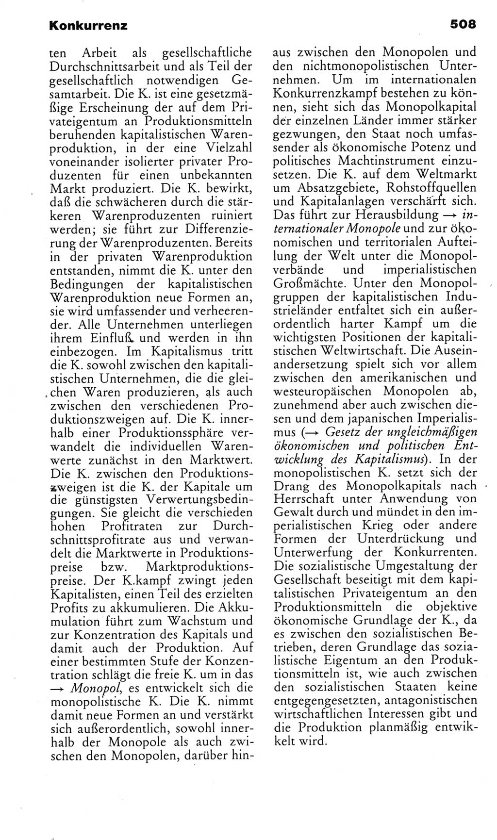 Kleines politisches Wörterbuch [Deutsche Demokratische Republik (DDR)] 1985, Seite 508 (Kl. pol. Wb. DDR 1985, S. 508)