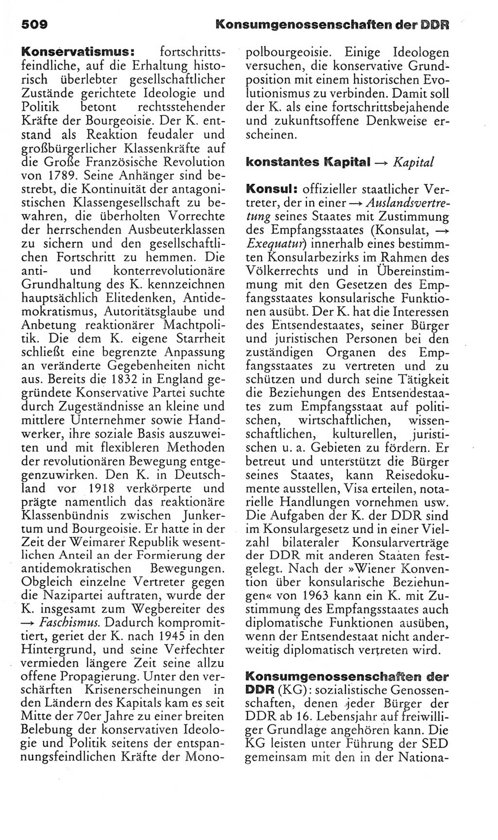 Kleines politisches Wörterbuch [Deutsche Demokratische Republik (DDR)] 1985, Seite 509 (Kl. pol. Wb. DDR 1985, S. 509)