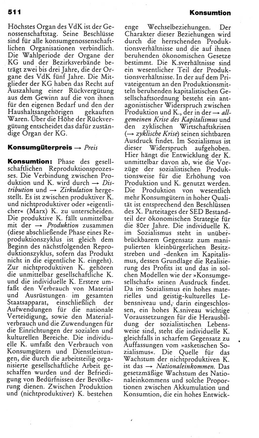 Kleines politisches Wörterbuch [Deutsche Demokratische Republik (DDR)] 1985, Seite 511 (Kl. pol. Wb. DDR 1985, S. 511)