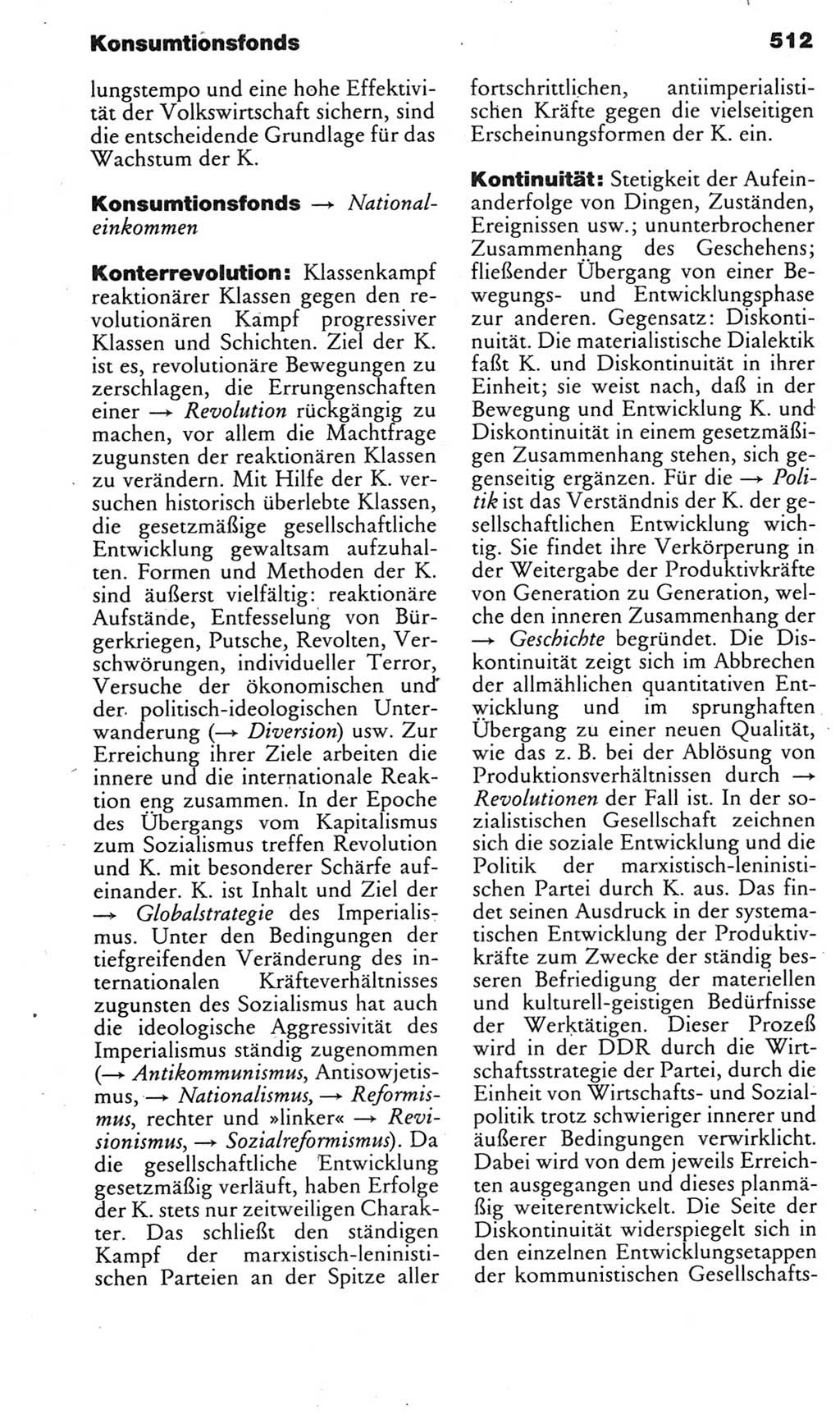 Kleines politisches Wörterbuch [Deutsche Demokratische Republik (DDR)] 1985, Seite 512 (Kl. pol. Wb. DDR 1985, S. 512)