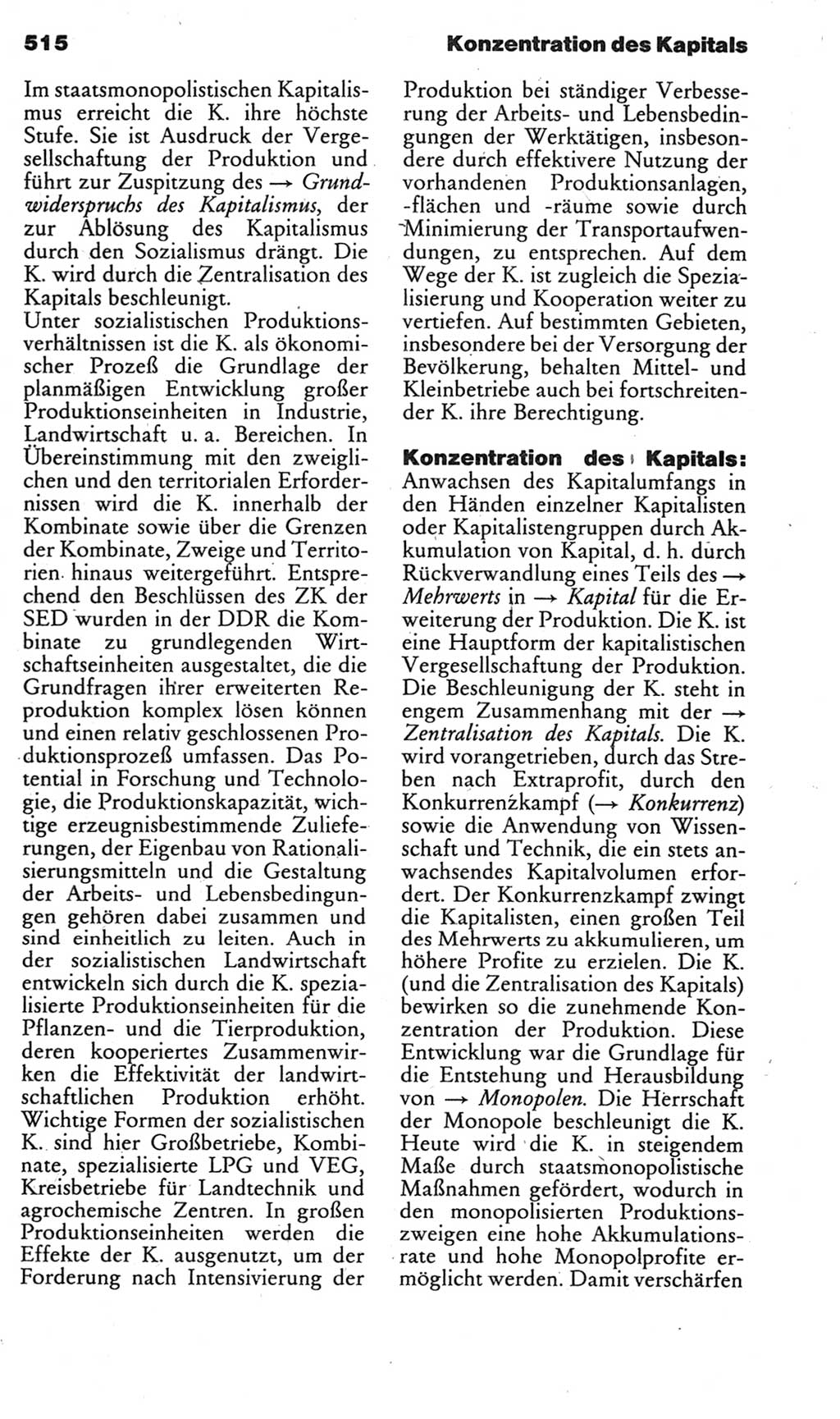Kleines politisches Wörterbuch [Deutsche Demokratische Republik (DDR)] 1985, Seite 515 (Kl. pol. Wb. DDR 1985, S. 515)