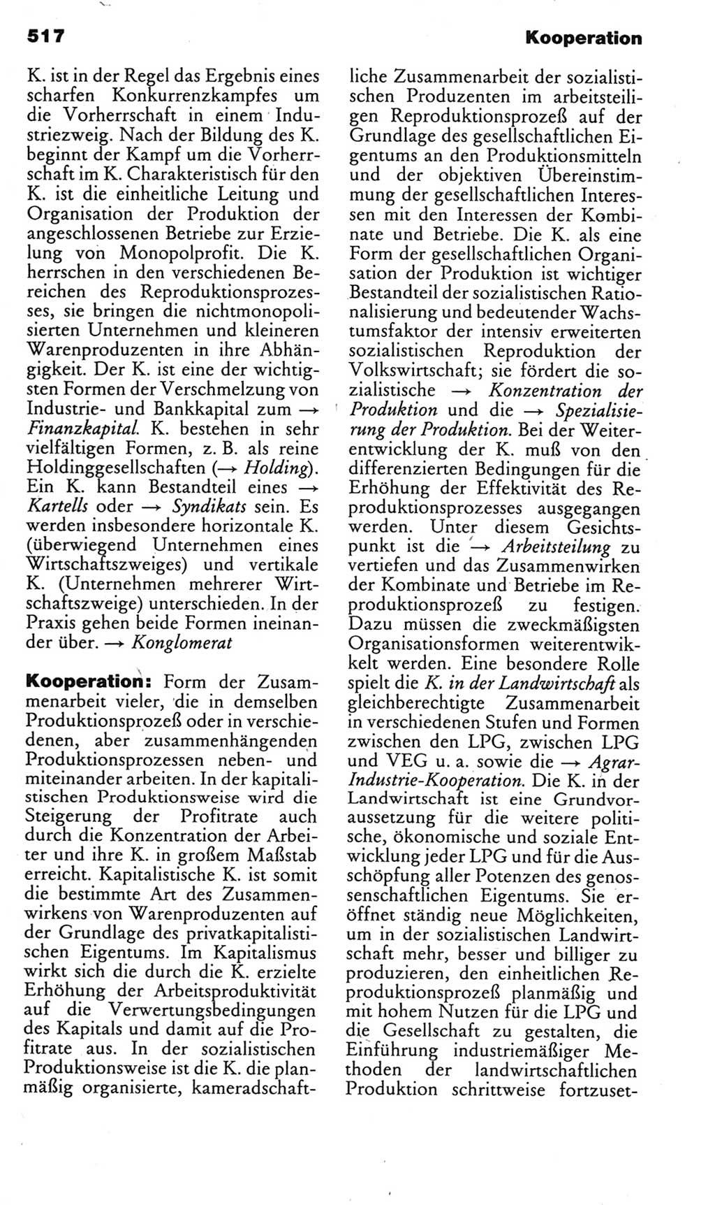 Kleines politisches Wörterbuch [Deutsche Demokratische Republik (DDR)] 1985, Seite 517 (Kl. pol. Wb. DDR 1985, S. 517)