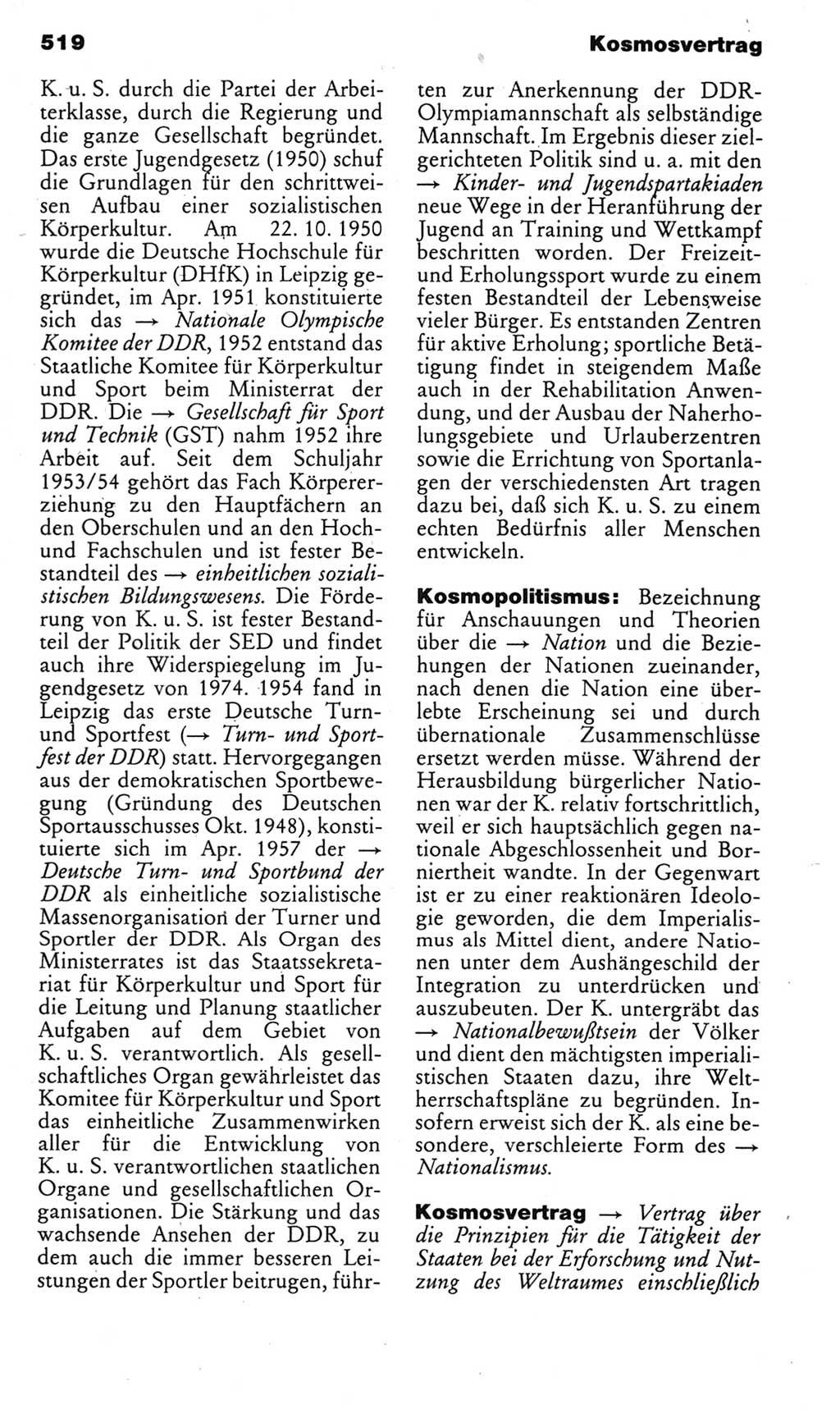 Kleines politisches Wörterbuch [Deutsche Demokratische Republik (DDR)] 1985, Seite 519 (Kl. pol. Wb. DDR 1985, S. 519)