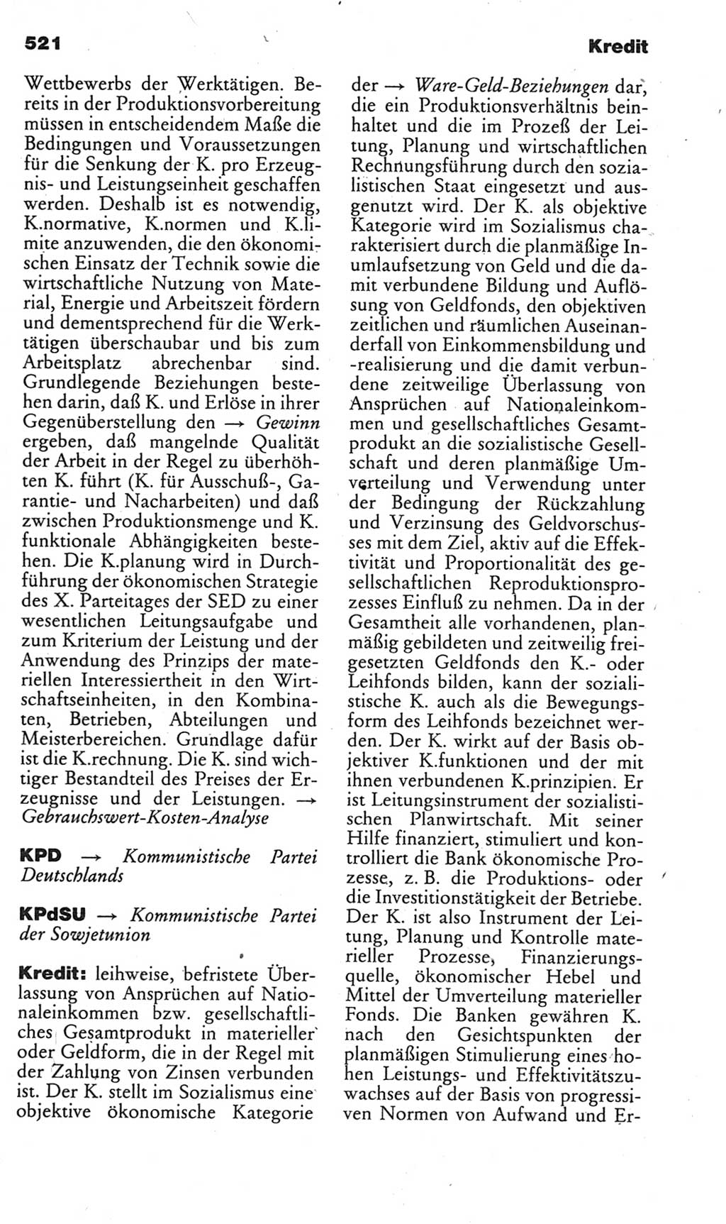 Kleines politisches Wörterbuch [Deutsche Demokratische Republik (DDR)] 1985, Seite 521 (Kl. pol. Wb. DDR 1985, S. 521)
