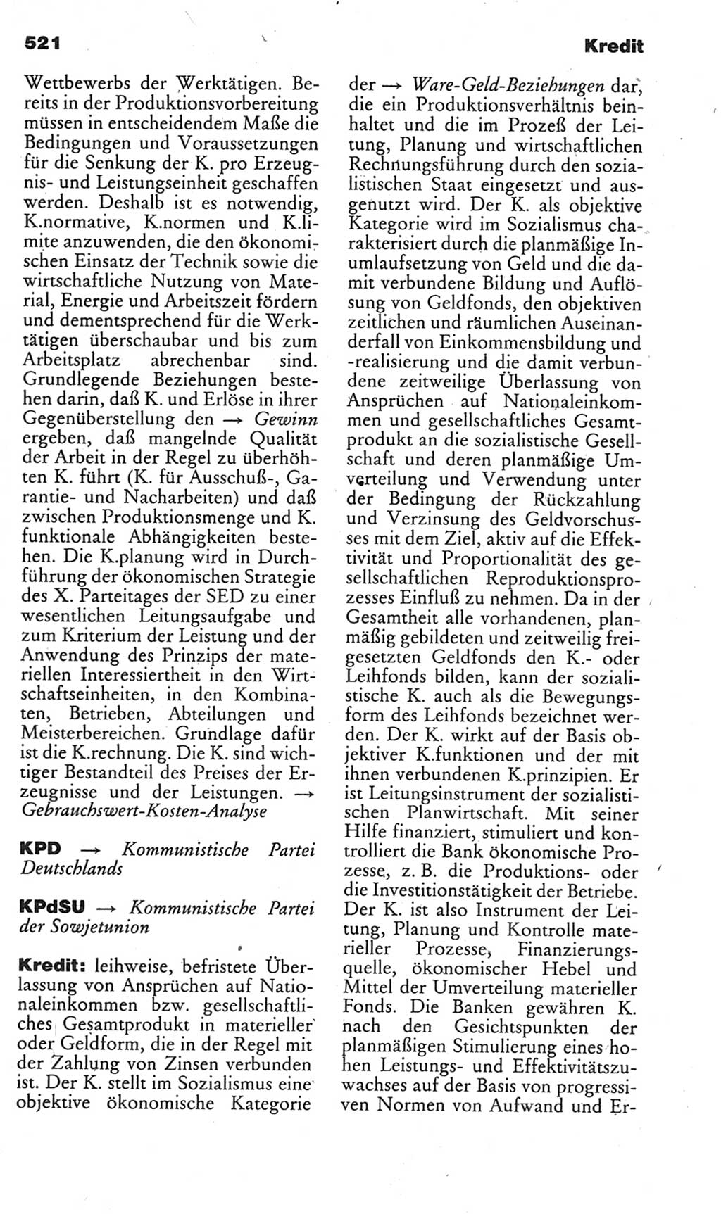 Kleines politisches Wörterbuch [Deutsche Demokratische Republik (DDR)] 1985, Seite 521 (Kl. pol. Wb. DDR 1985, S. 521)