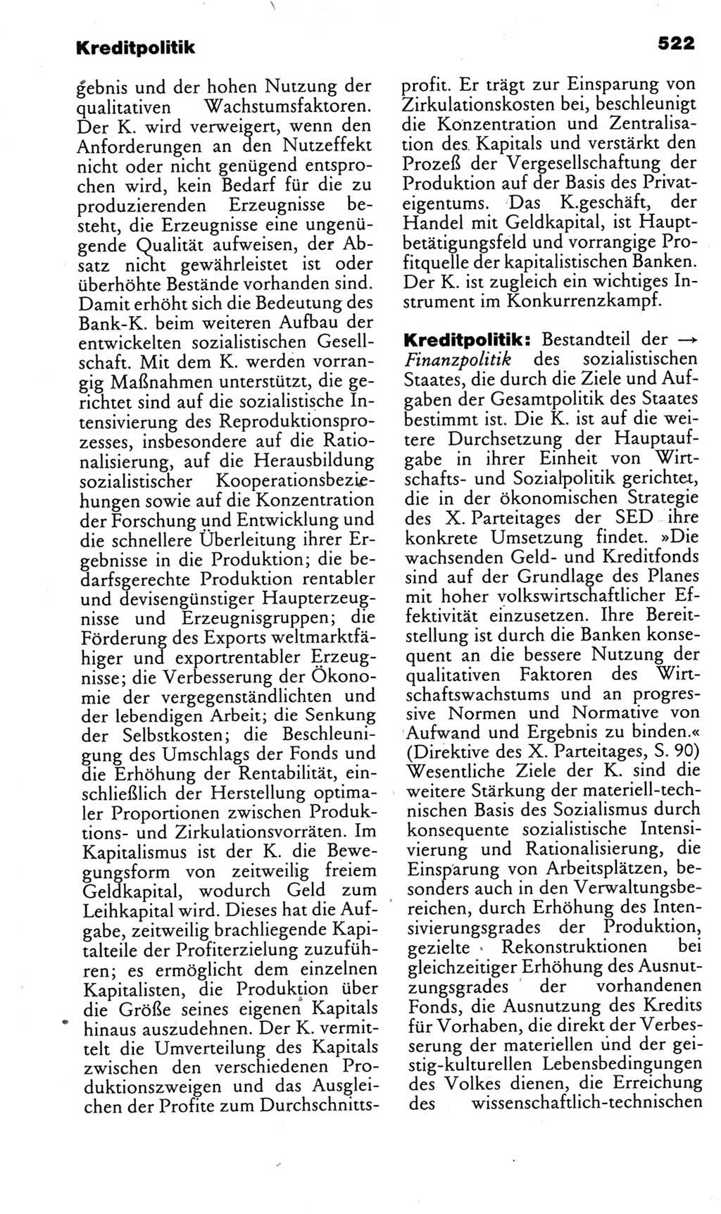 Kleines politisches Wörterbuch [Deutsche Demokratische Republik (DDR)] 1985, Seite 522 (Kl. pol. Wb. DDR 1985, S. 522)