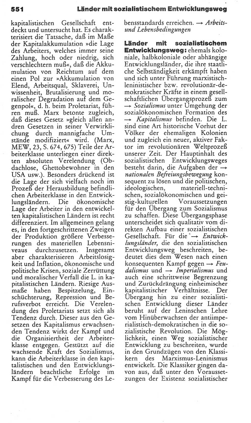 Kleines politisches Wörterbuch [Deutsche Demokratische Republik (DDR)] 1985, Seite 551 (Kl. pol. Wb. DDR 1985, S. 551)