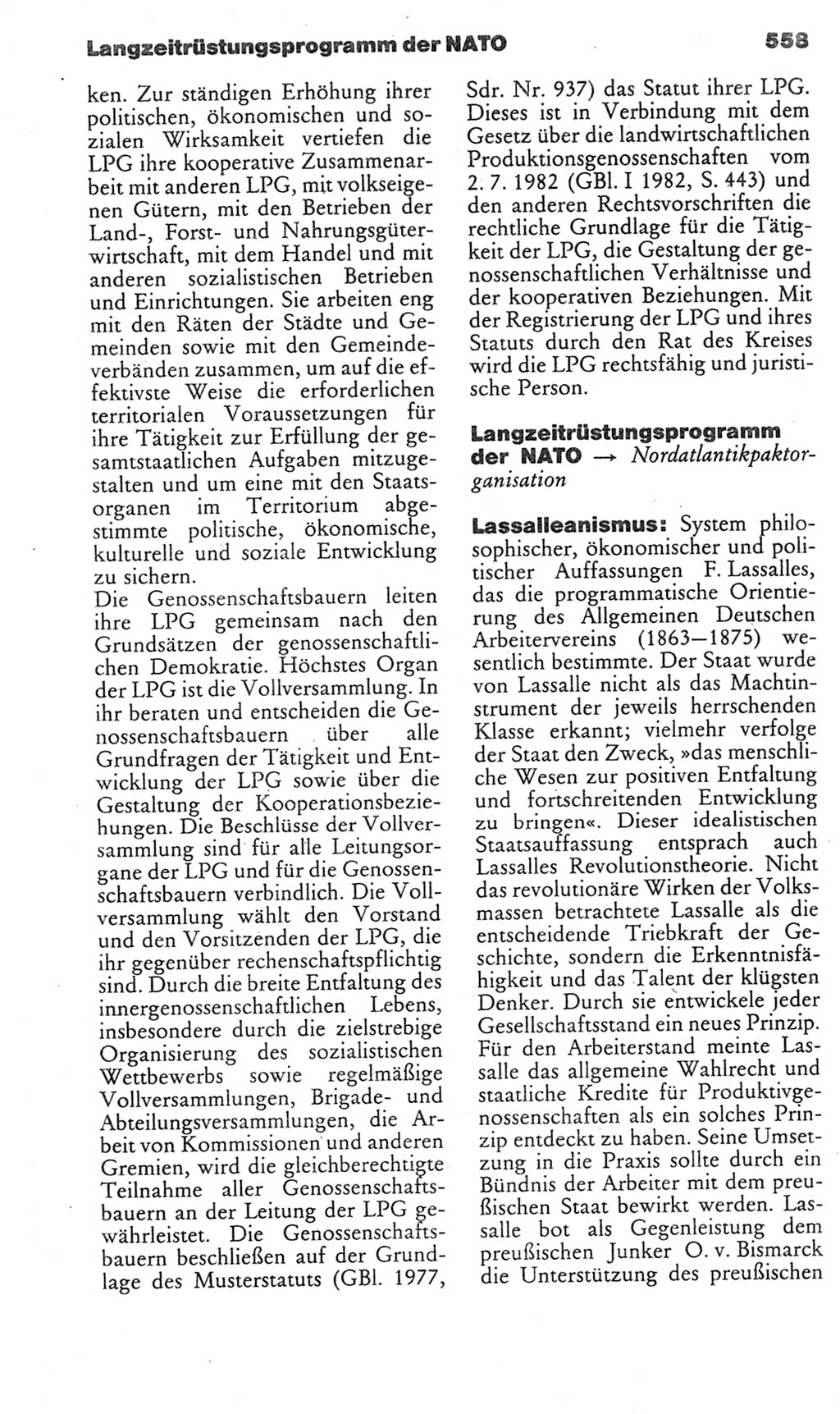 Kleines politisches Wörterbuch [Deutsche Demokratische Republik (DDR)] 1985, Seite 558 (Kl. pol. Wb. DDR 1985, S. 558)