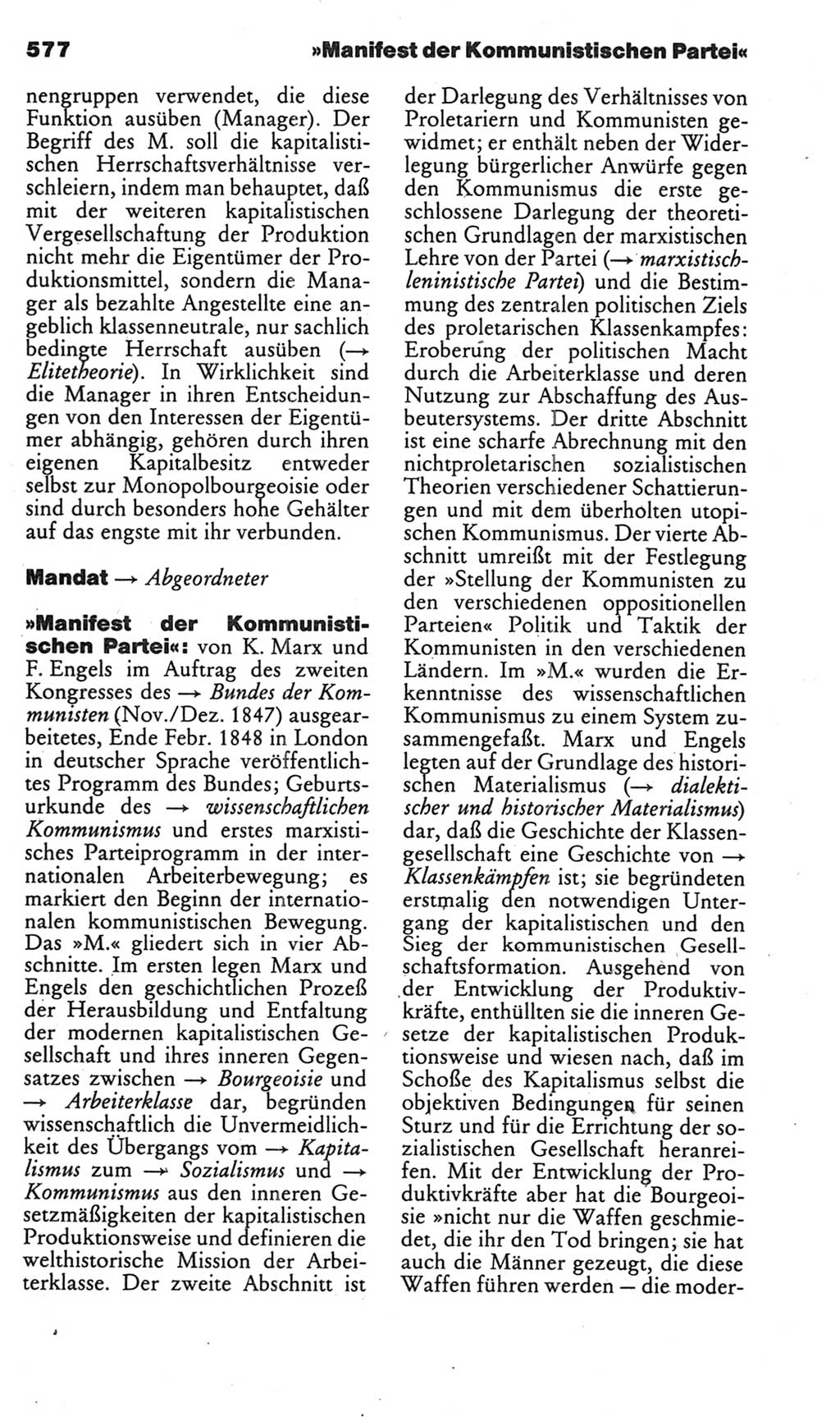 Kleines politisches Wörterbuch [Deutsche Demokratische Republik (DDR)] 1985, Seite 577 (Kl. pol. Wb. DDR 1985, S. 577)