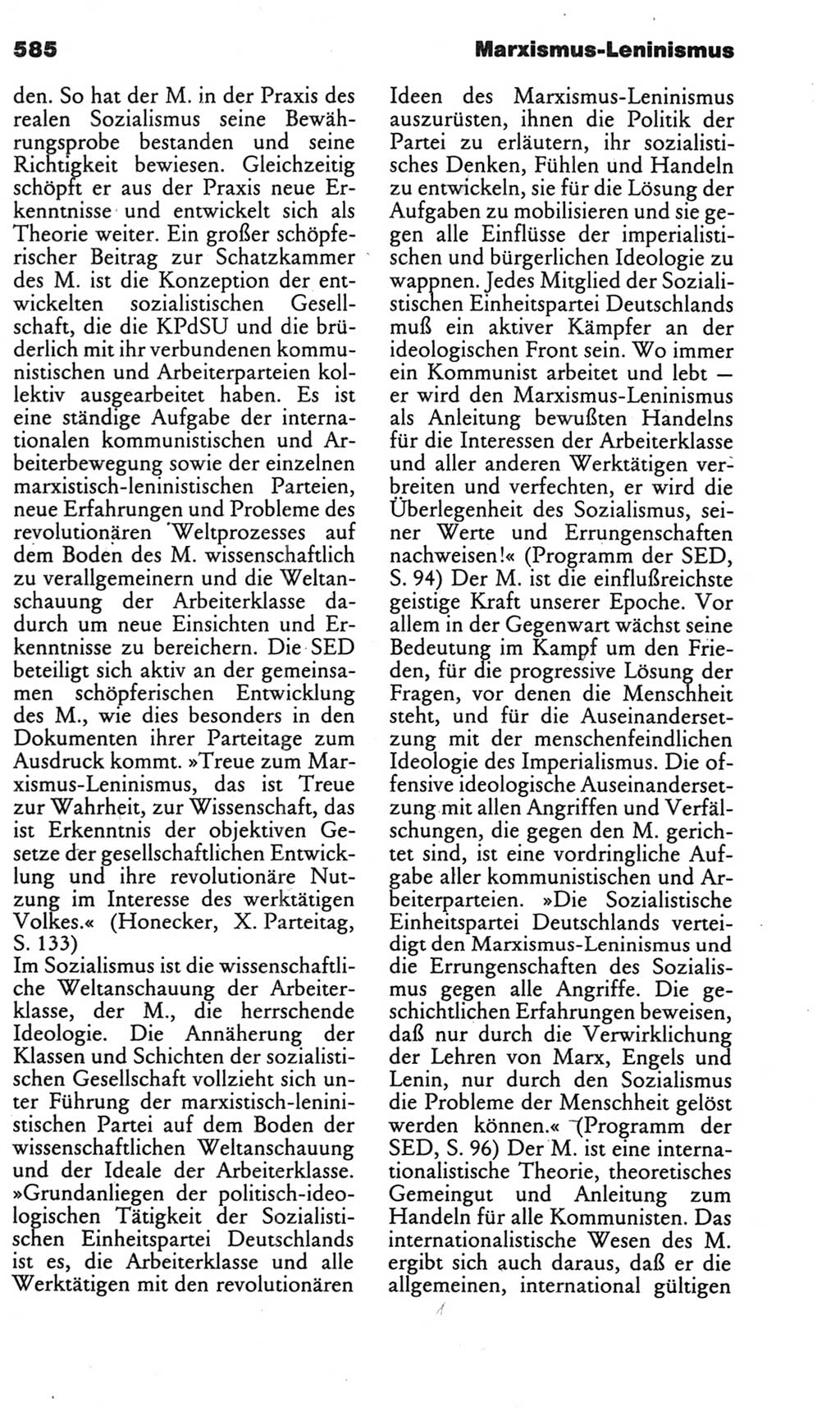 Kleines politisches Wörterbuch [Deutsche Demokratische Republik (DDR)] 1985, Seite 585 (Kl. pol. Wb. DDR 1985, S. 585)