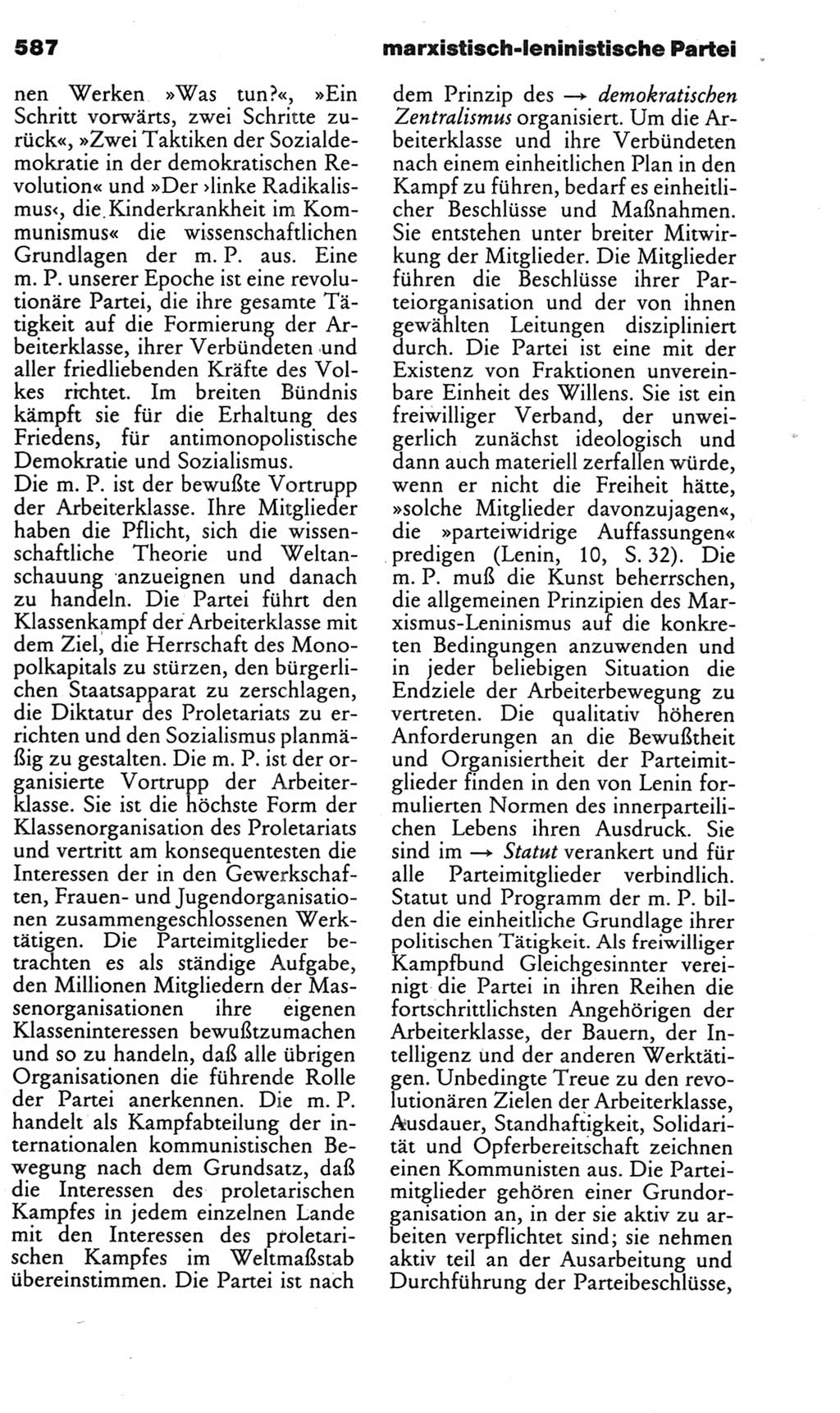 Kleines politisches Wörterbuch [Deutsche Demokratische Republik (DDR)] 1985, Seite 587 (Kl. pol. Wb. DDR 1985, S. 587)