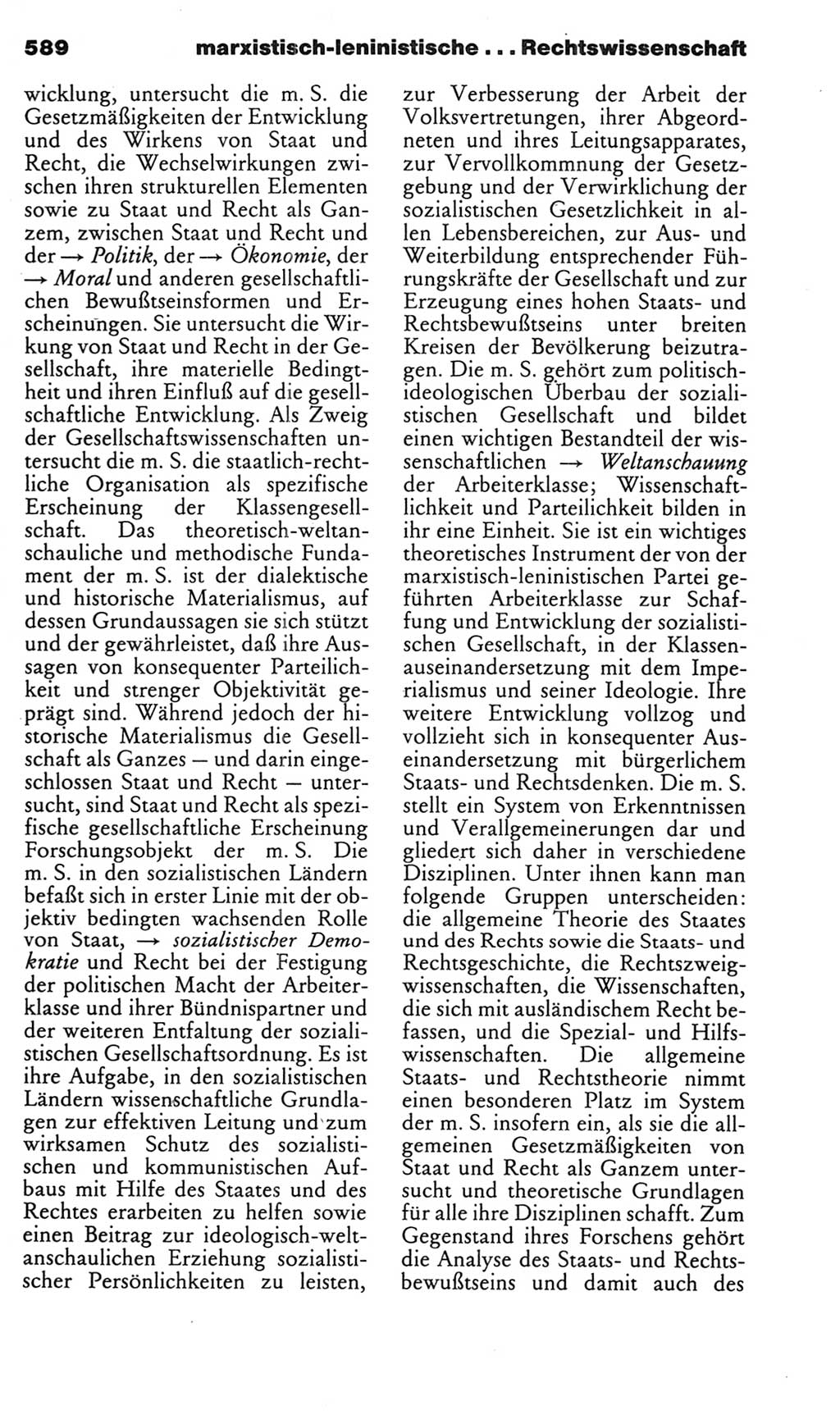 Kleines politisches Wörterbuch [Deutsche Demokratische Republik (DDR)] 1985, Seite 589 (Kl. pol. Wb. DDR 1985, S. 589)