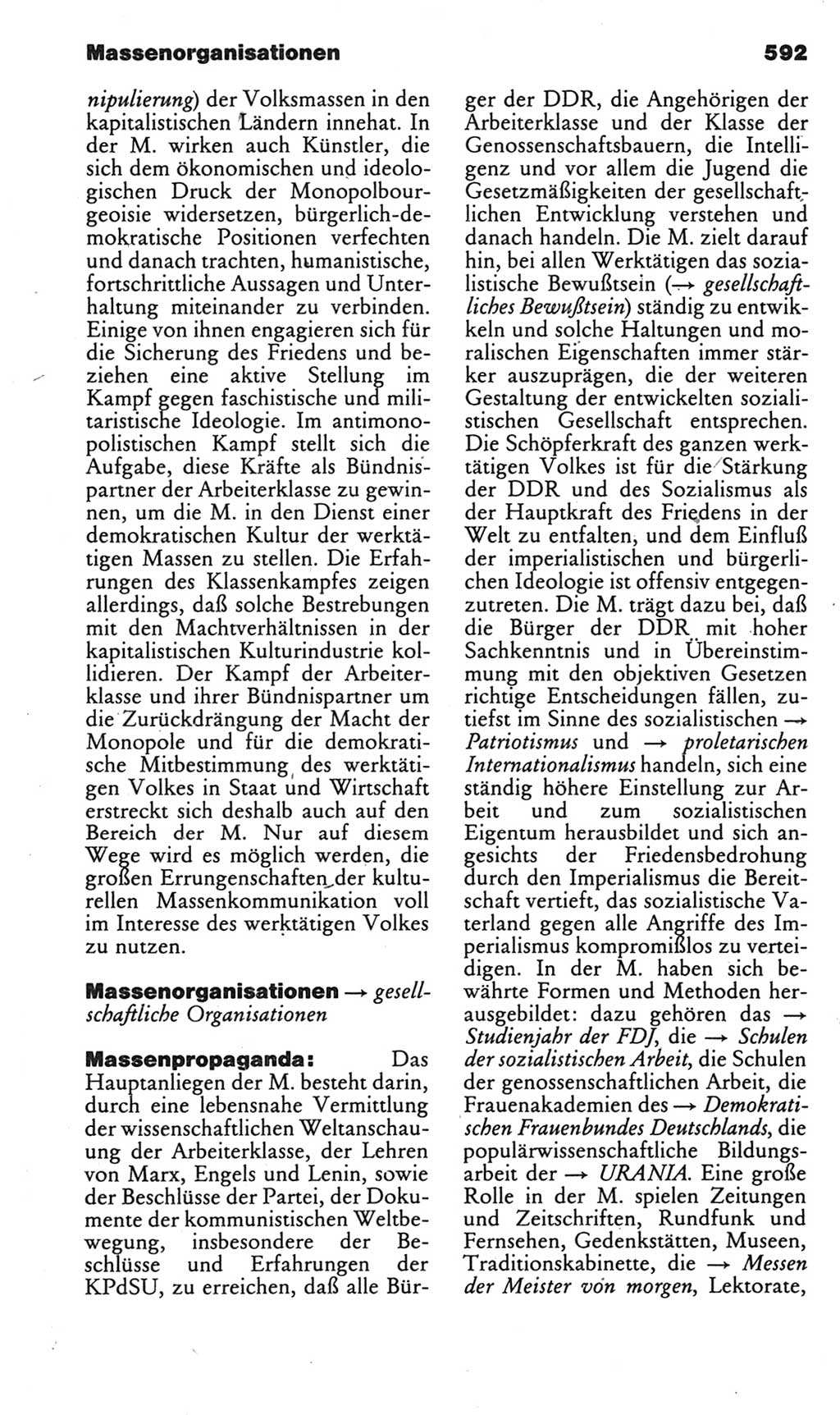 Kleines politisches Wörterbuch [Deutsche Demokratische Republik (DDR)] 1985, Seite 592 (Kl. pol. Wb. DDR 1985, S. 592)