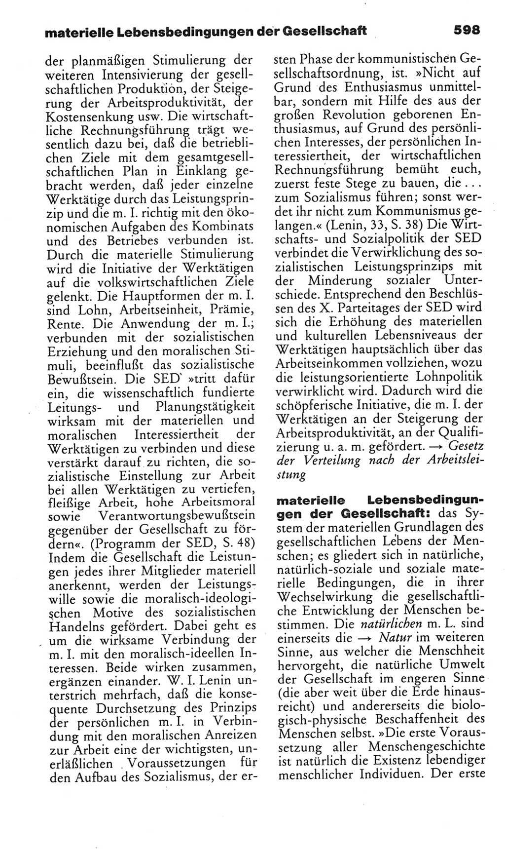 Kleines politisches Wörterbuch [Deutsche Demokratische Republik (DDR)] 1985, Seite 598 (Kl. pol. Wb. DDR 1985, S. 598)