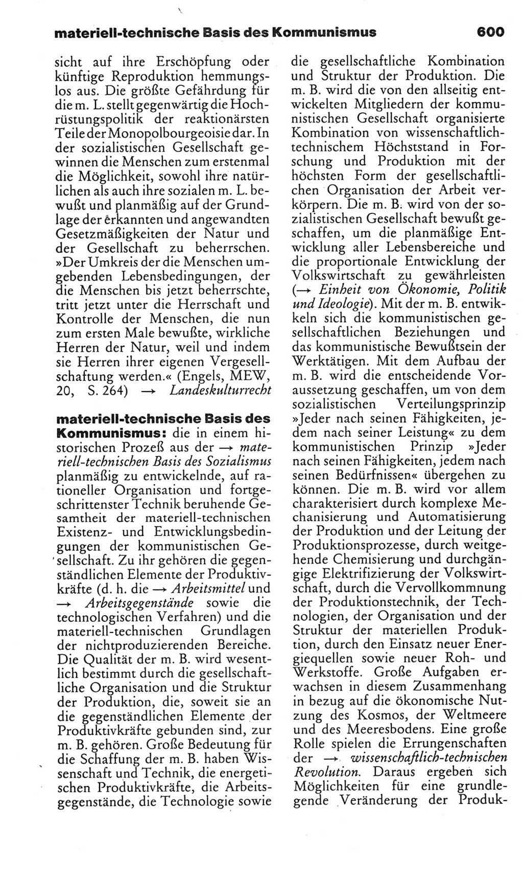 Kleines politisches Wörterbuch [Deutsche Demokratische Republik (DDR)] 1985, Seite 600 (Kl. pol. Wb. DDR 1985, S. 600)