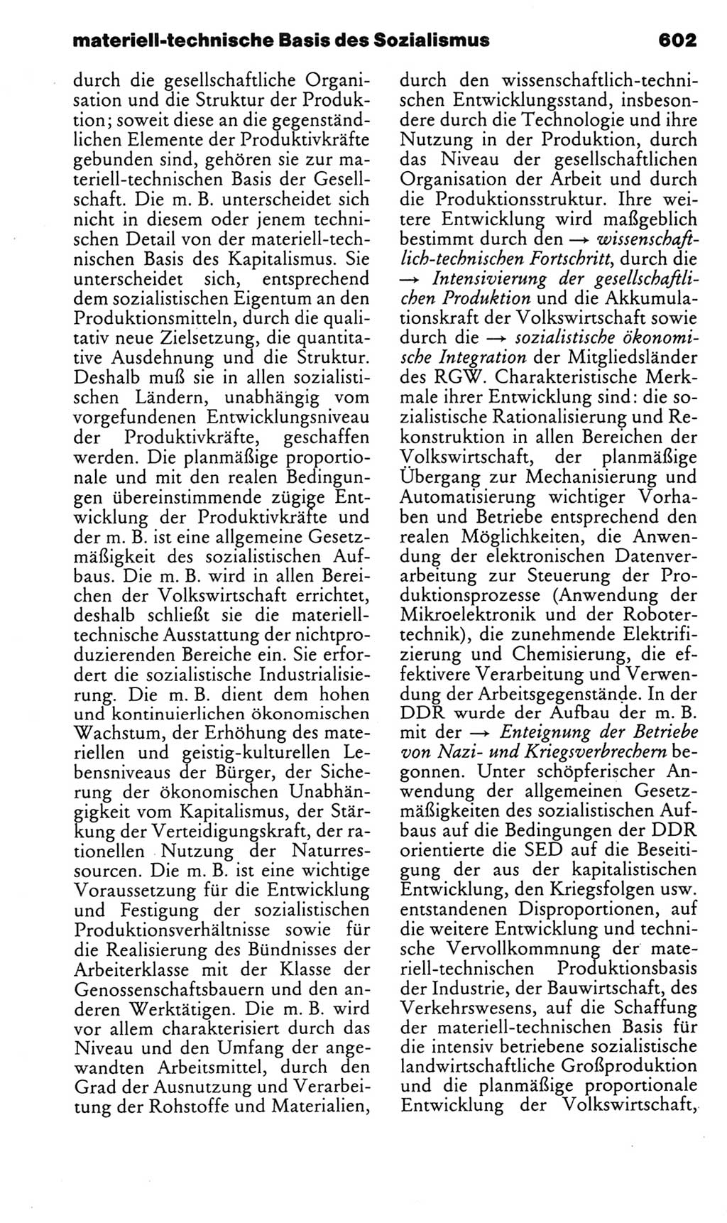 Kleines politisches Wörterbuch [Deutsche Demokratische Republik (DDR)] 1985, Seite 602 (Kl. pol. Wb. DDR 1985, S. 602)