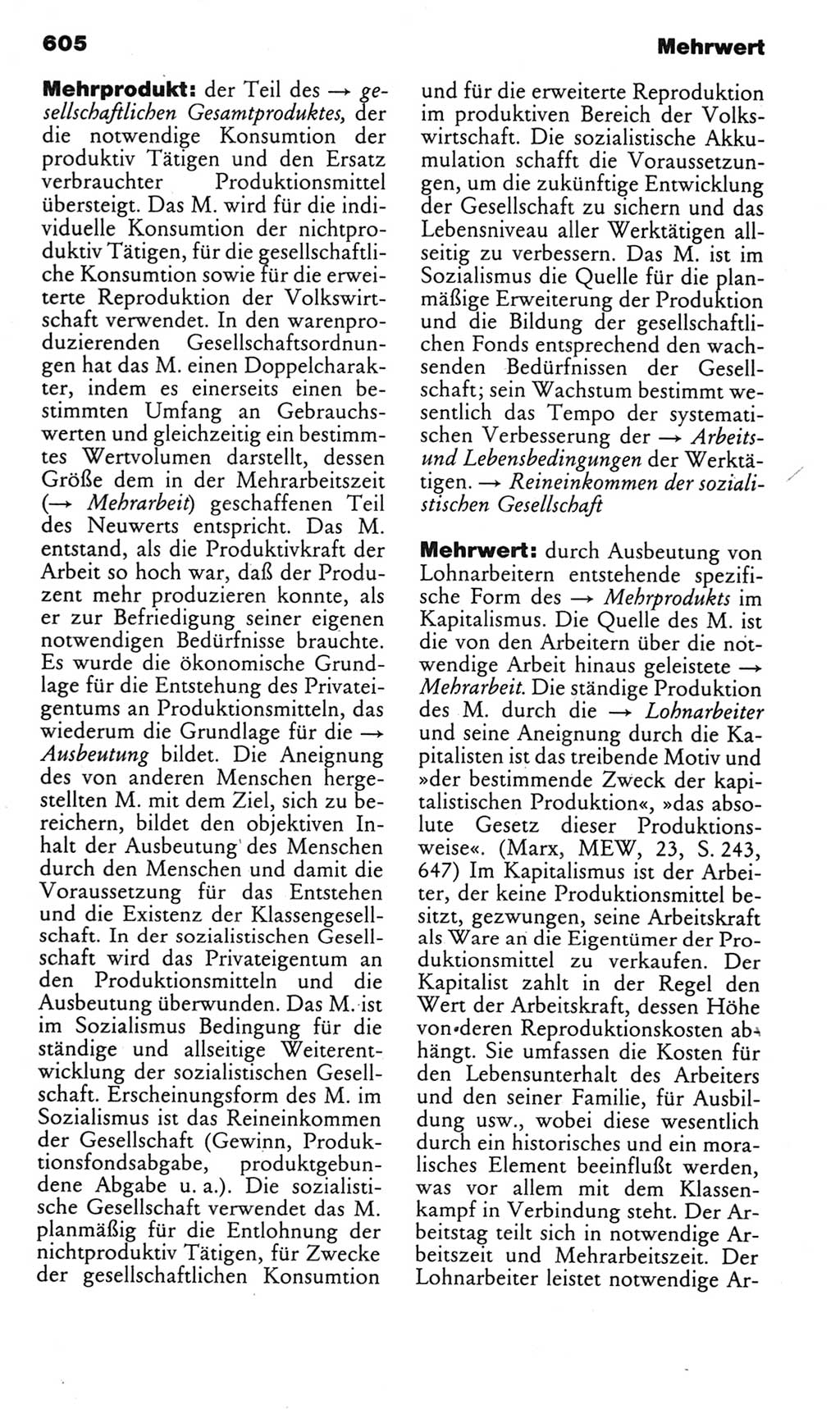 Kleines politisches Wörterbuch [Deutsche Demokratische Republik (DDR)] 1985, Seite 605 (Kl. pol. Wb. DDR 1985, S. 605)