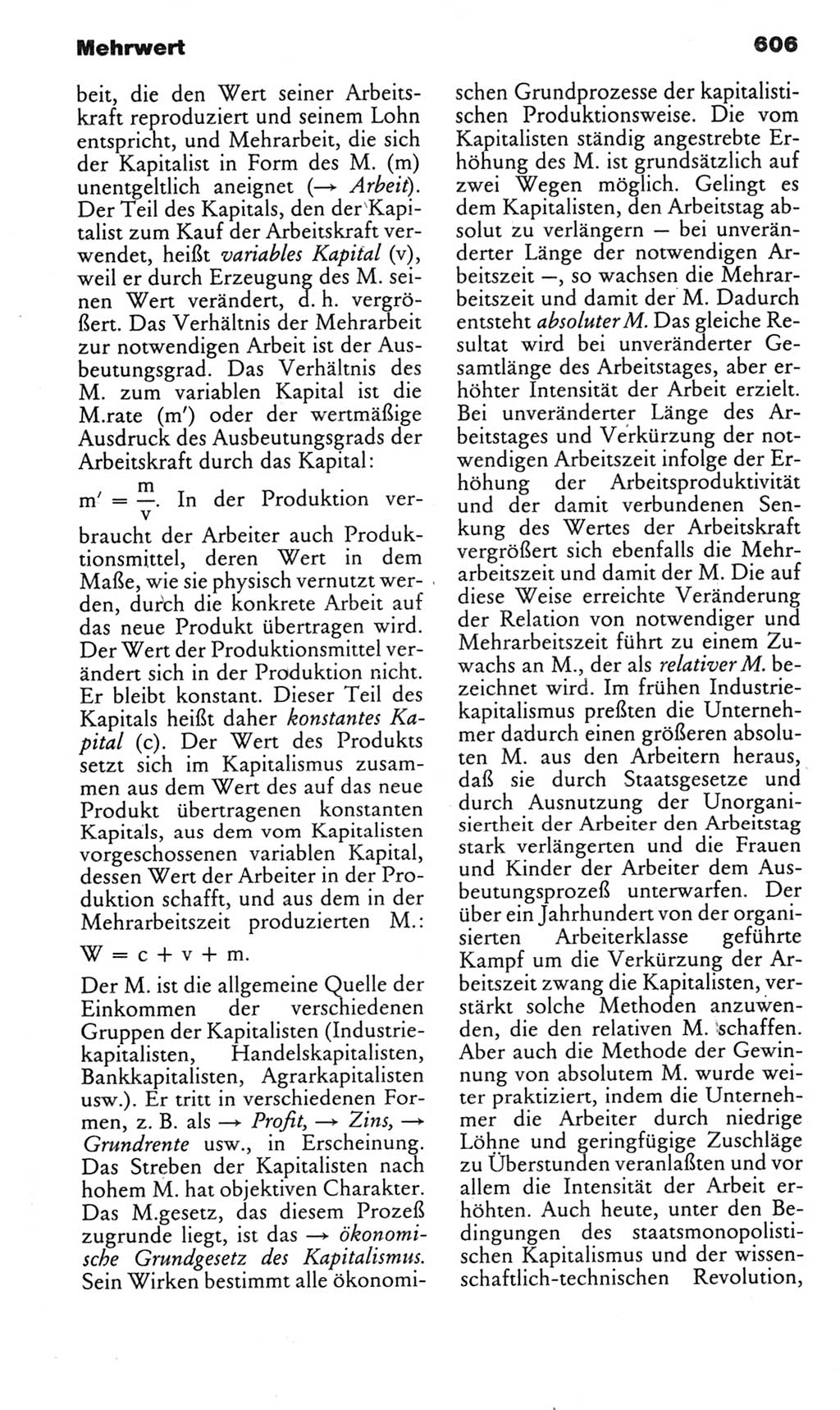 Kleines politisches Wörterbuch [Deutsche Demokratische Republik (DDR)] 1985, Seite 606 (Kl. pol. Wb. DDR 1985, S. 606)