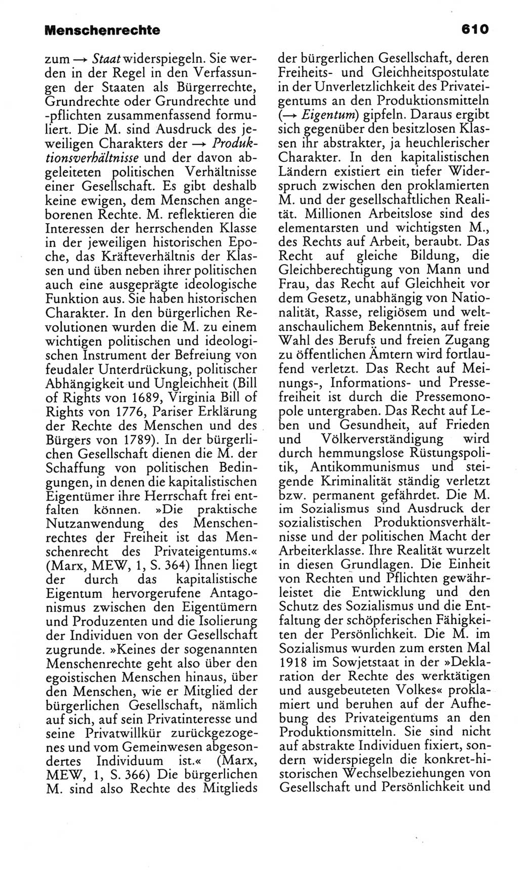 Kleines politisches Wörterbuch [Deutsche Demokratische Republik (DDR)] 1985, Seite 610 (Kl. pol. Wb. DDR 1985, S. 610)