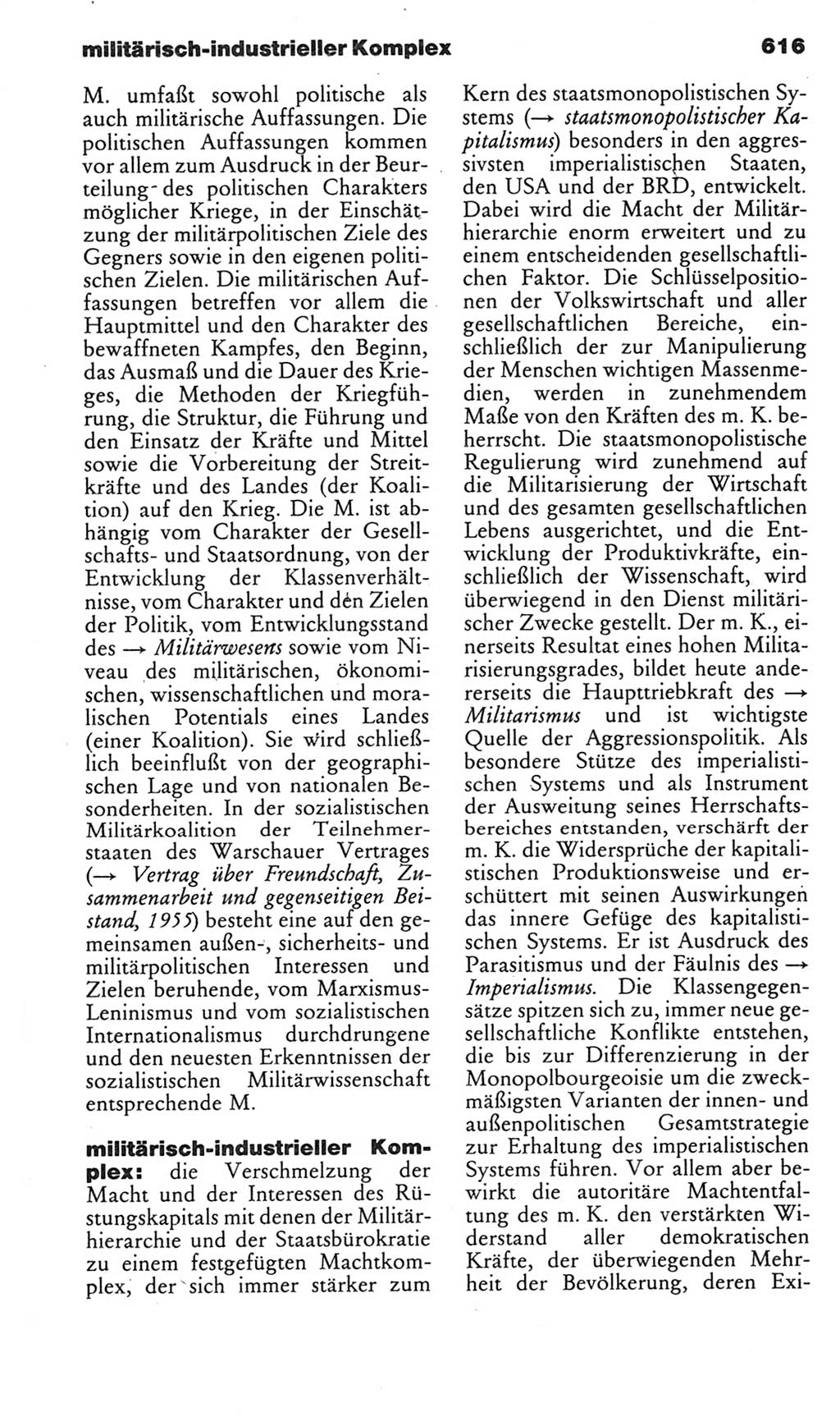 Kleines politisches Wörterbuch [Deutsche Demokratische Republik (DDR)] 1985, Seite 616 (Kl. pol. Wb. DDR 1985, S. 616)