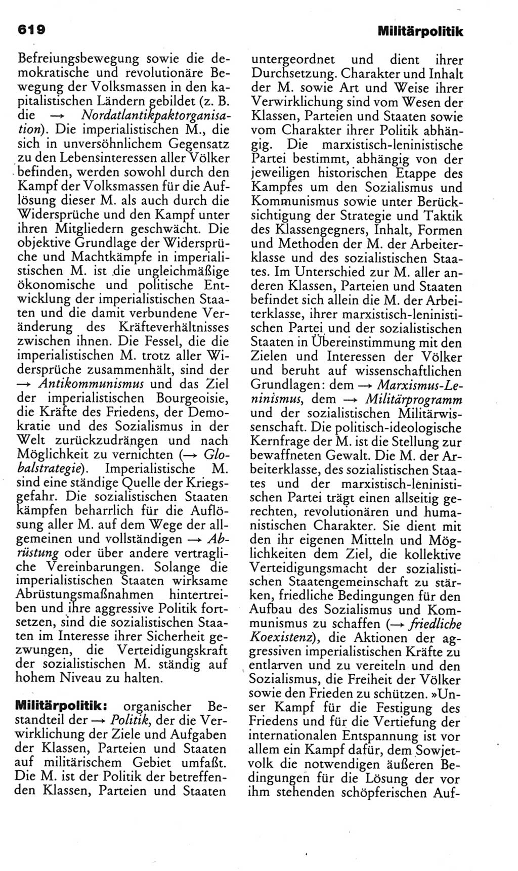 Kleines politisches Wörterbuch [Deutsche Demokratische Republik (DDR)] 1985, Seite 619 (Kl. pol. Wb. DDR 1985, S. 619)