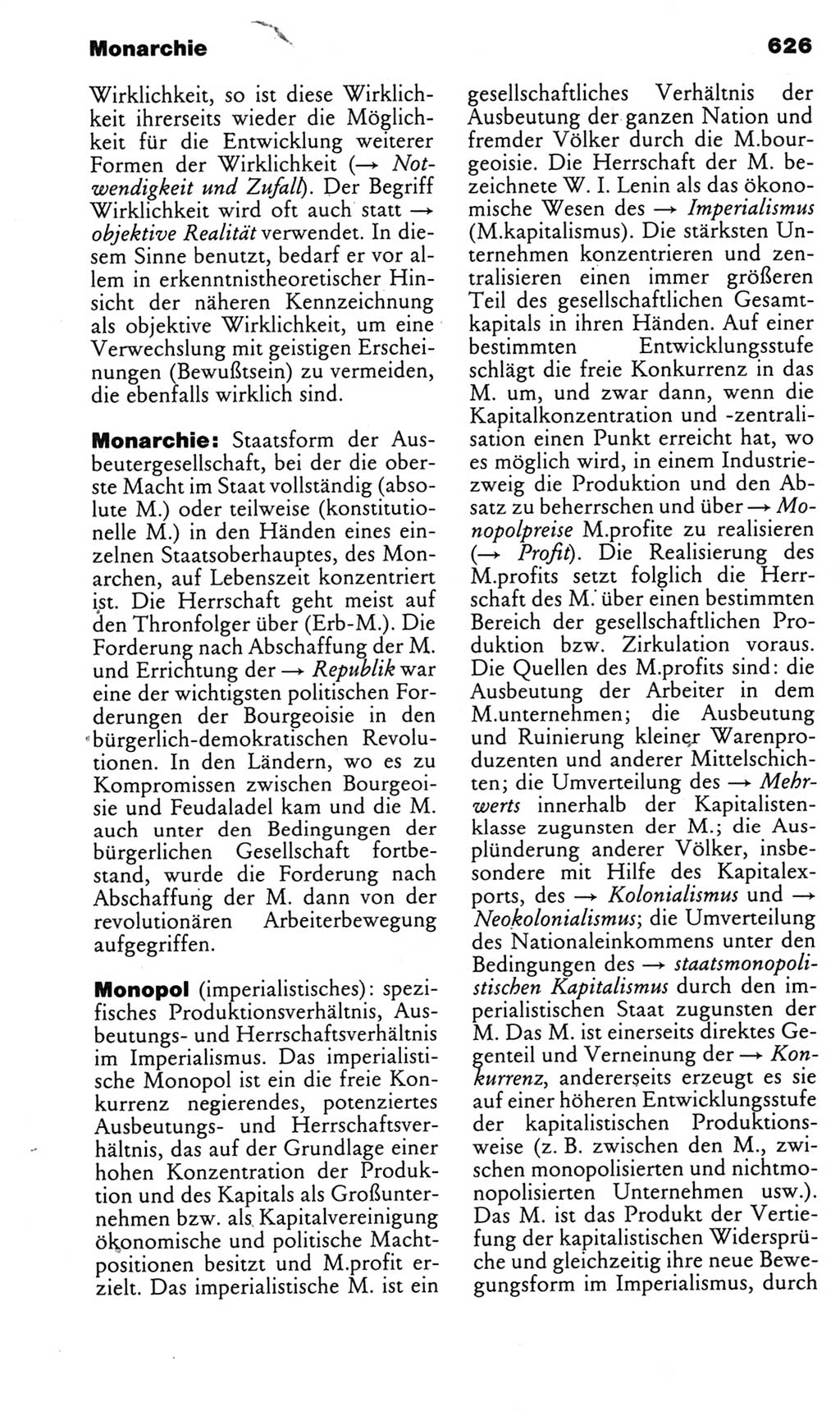 Kleines politisches Wörterbuch [Deutsche Demokratische Republik (DDR)] 1985, Seite 626 (Kl. pol. Wb. DDR 1985, S. 626)