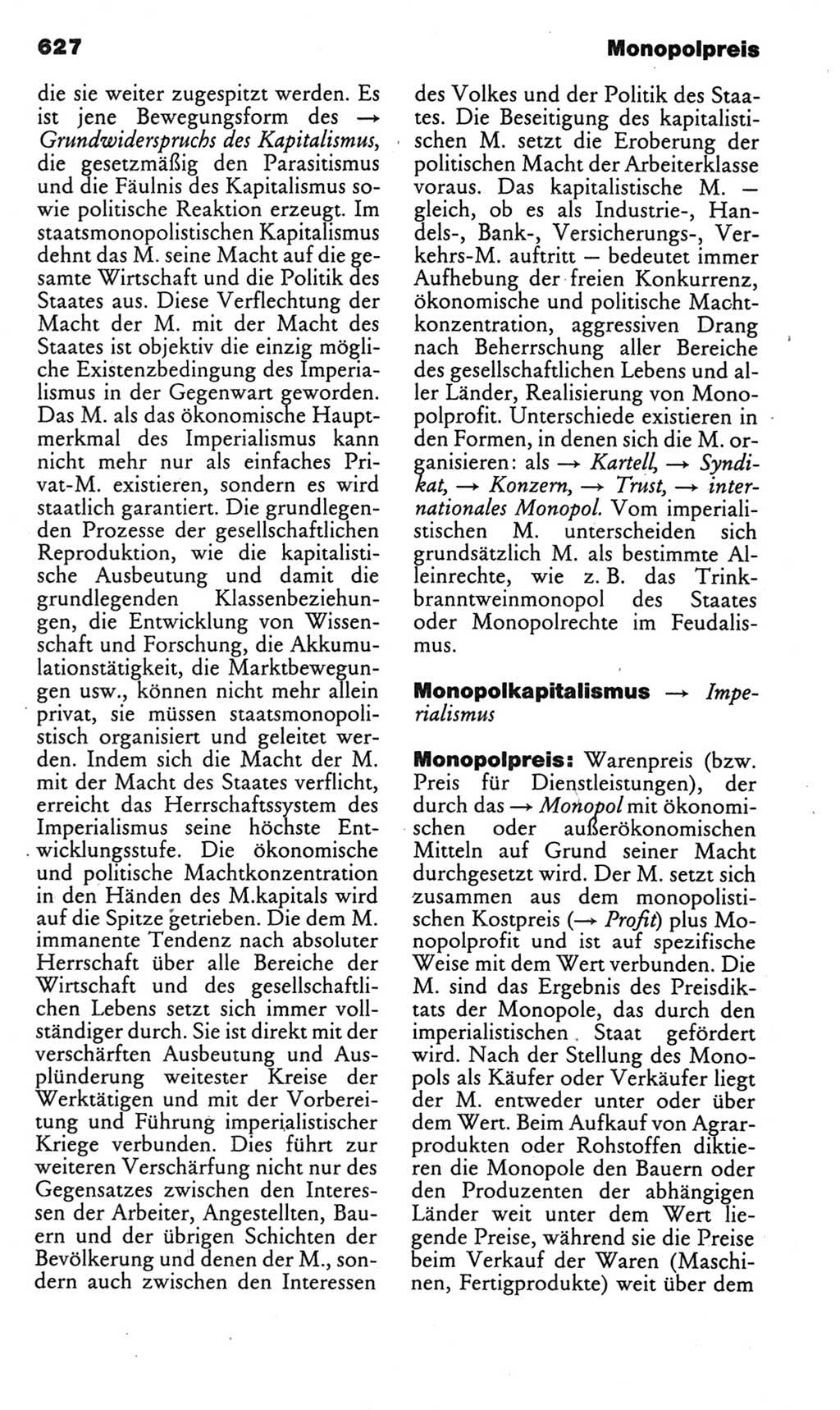Kleines politisches Wörterbuch [Deutsche Demokratische Republik (DDR)] 1985, Seite 627 (Kl. pol. Wb. DDR 1985, S. 627)