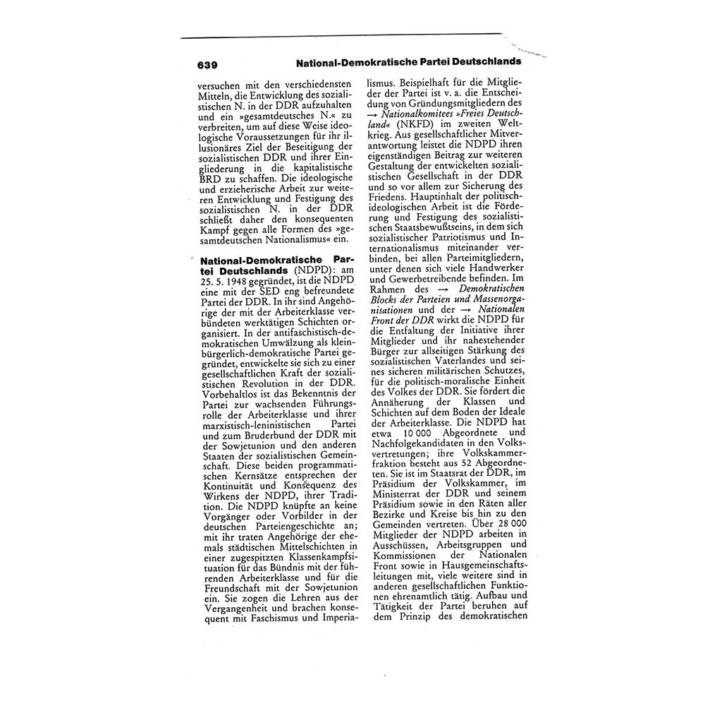Kleines politisches Wörterbuch [Deutsche Demokratische Republik (DDR)] 1985, Seite 639 (Kl. pol. Wb. DDR 1985, S. 639)