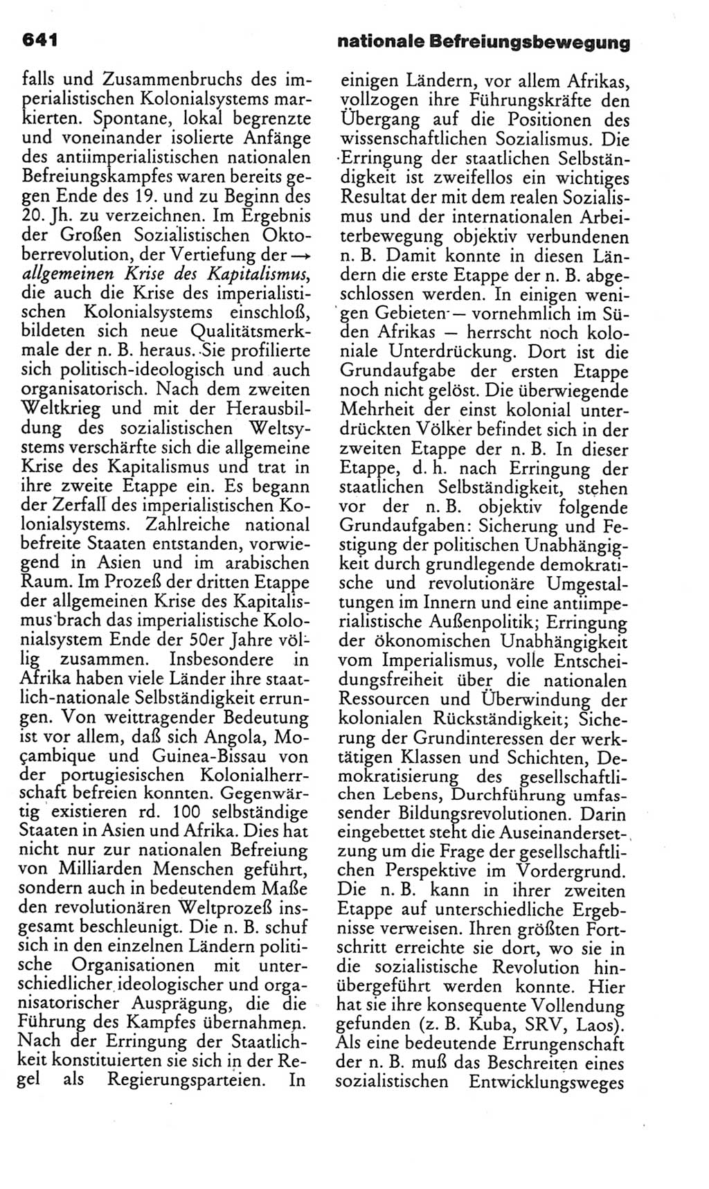 Kleines politisches Wörterbuch [Deutsche Demokratische Republik (DDR)] 1985, Seite 641 (Kl. pol. Wb. DDR 1985, S. 641)